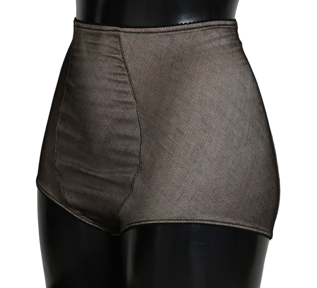 Dolce & Gabbana Bottoms Underwear Beige With Black Net