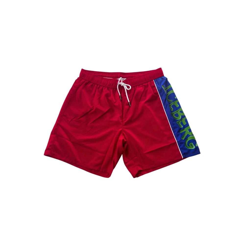 Iceberg Rotes Polyester Männer schwimmen kurz