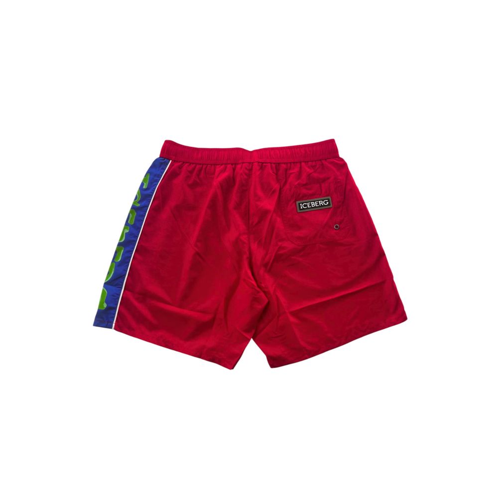 Iceberg Rotes Polyester Männer schwimmen kurz