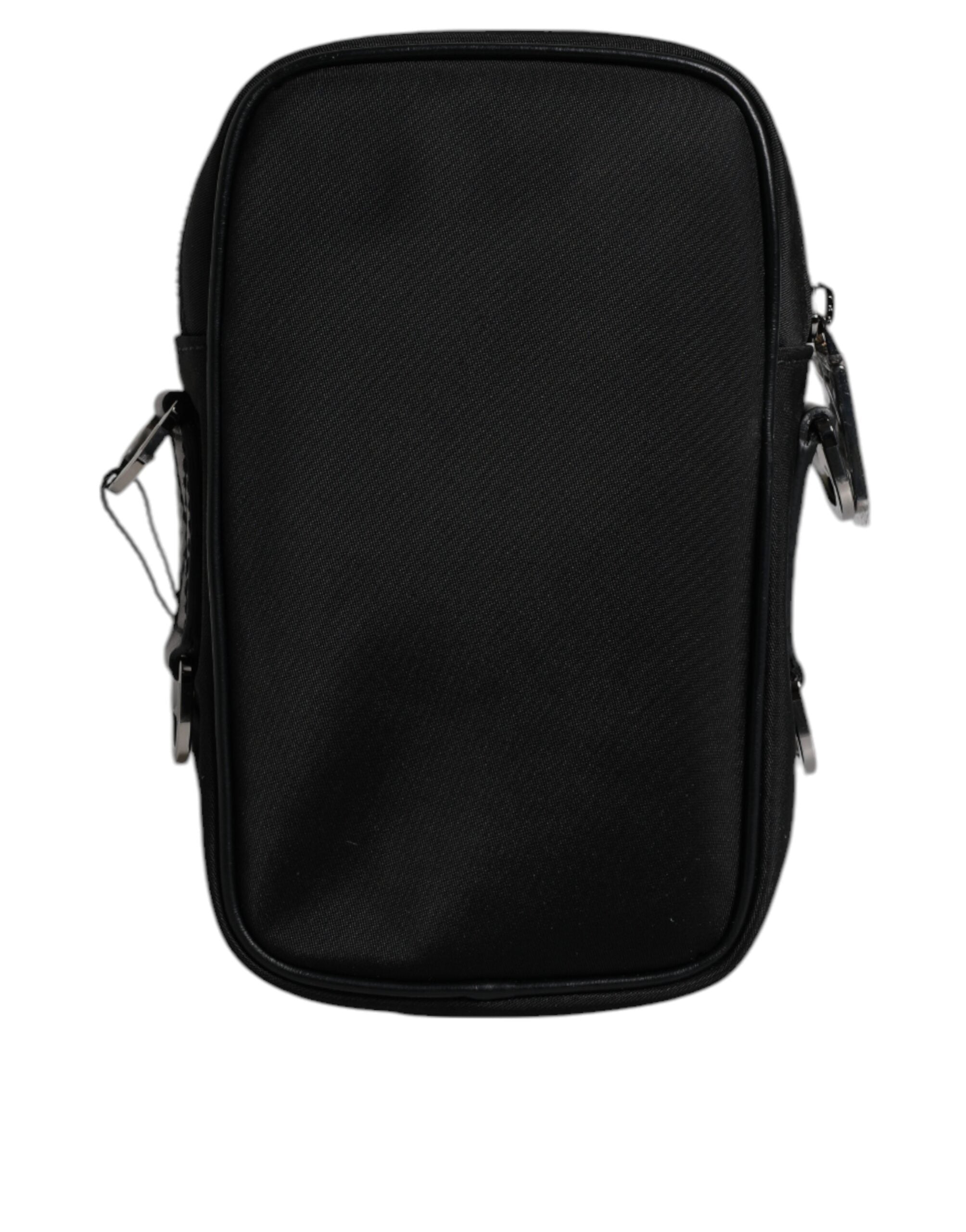 Dolce & Gabbana Multicolor Leopard Jacquard Logo Plaque Halsband Tasche