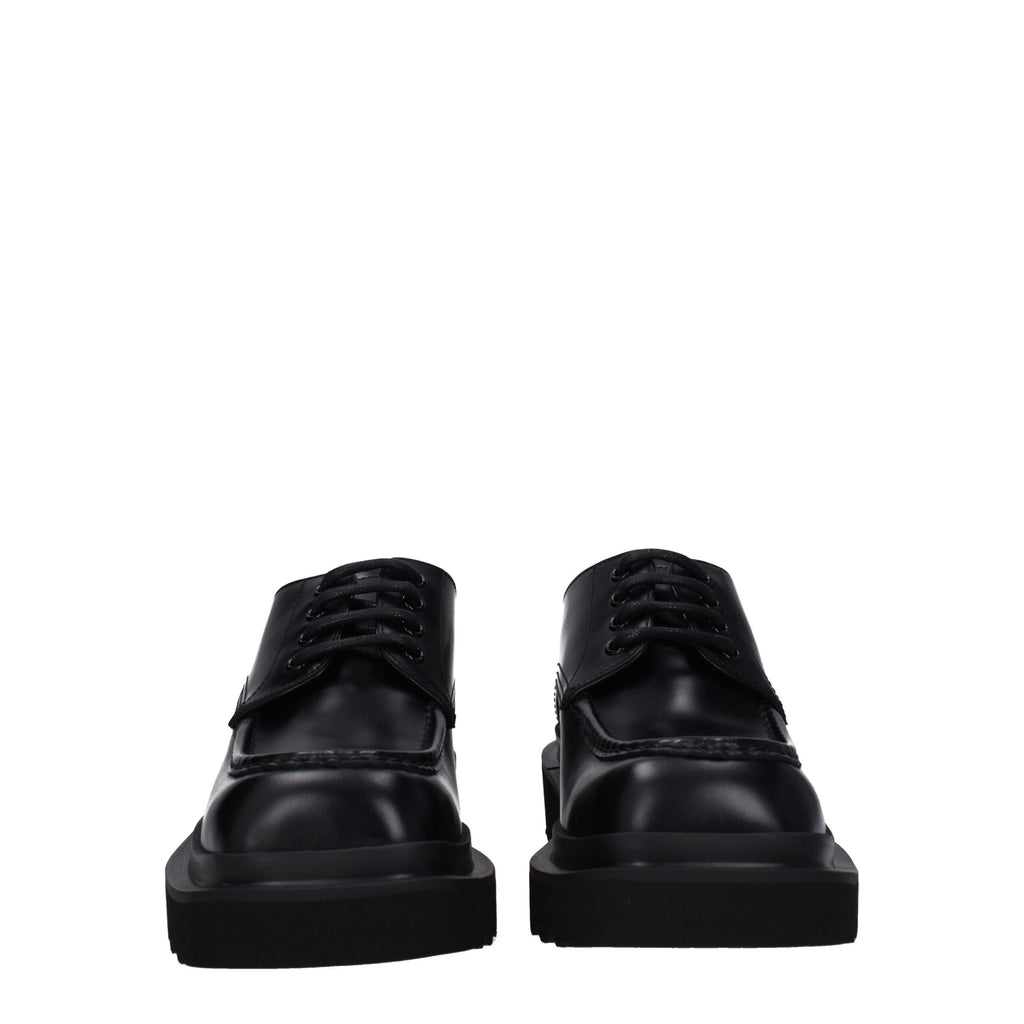 Dolce & Gabbana Schwarze Leder Oxfords und Derbies
