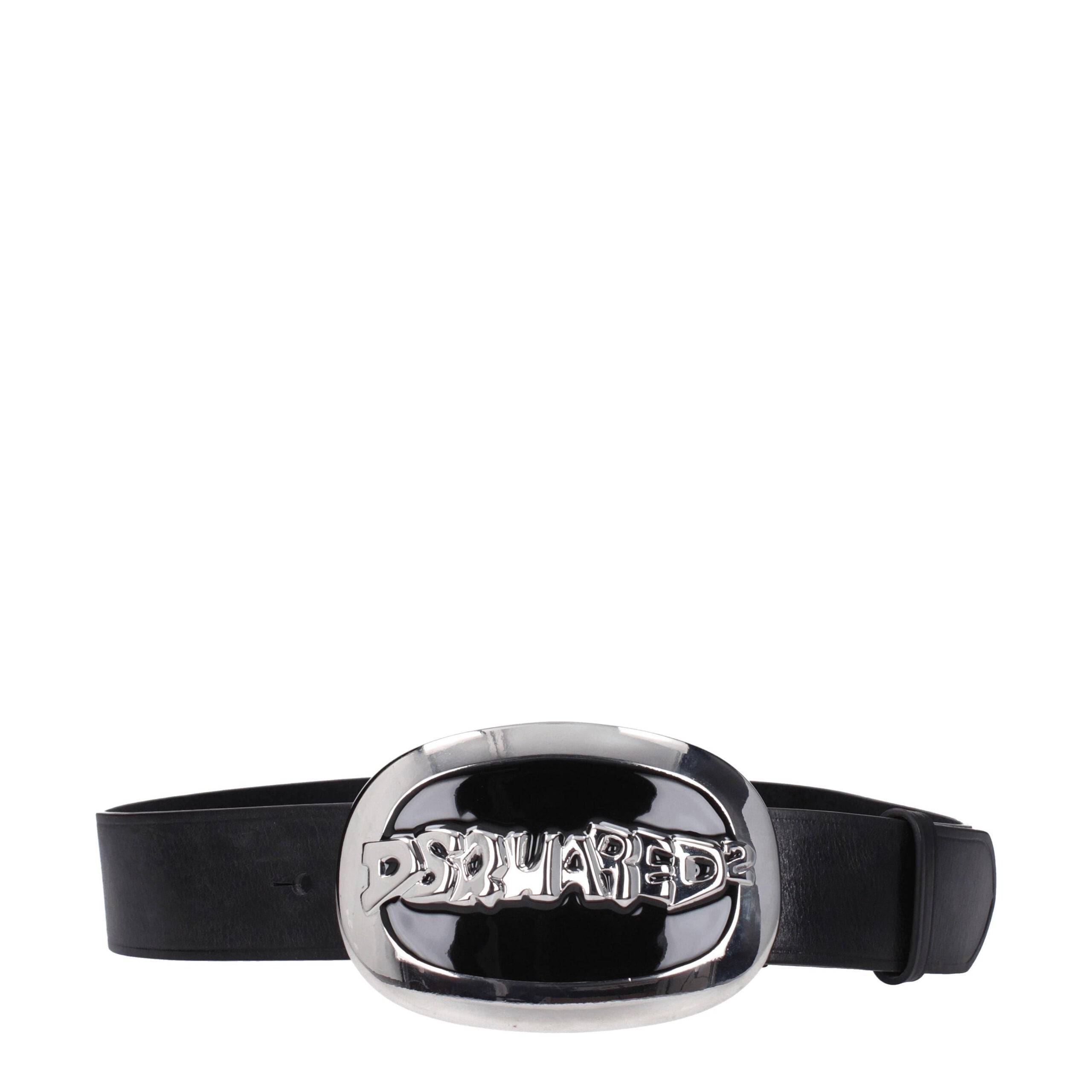 Dsquared² Schwarze Ledergürtel