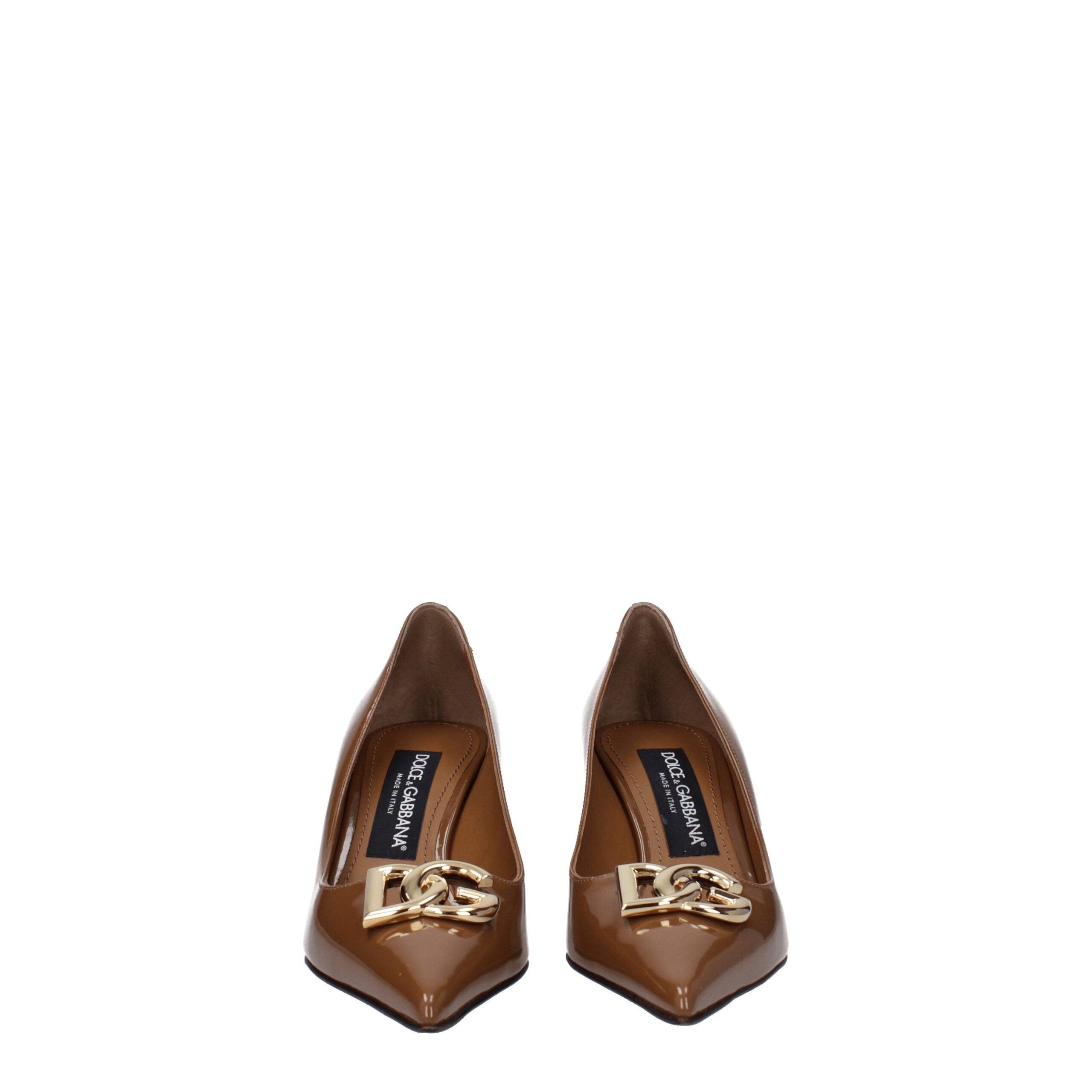Dolce & Gabbana Braune Leder Pumps mit hohem Absatz