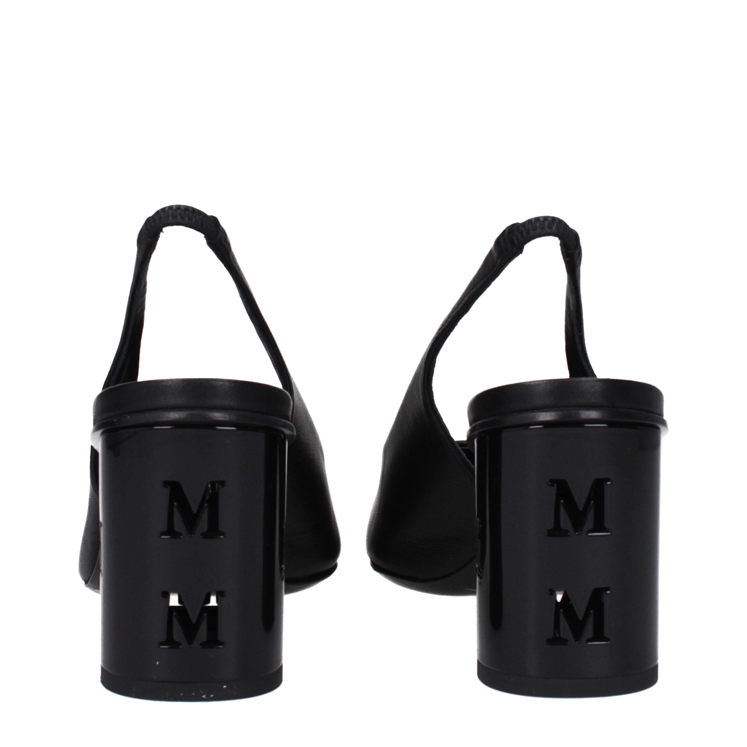 Max Mara Schwarze Leder High Heel Pumps