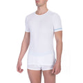 Bikkembergs Weißes Herren-T-Shirt aus Baumwolle im Doppelpack