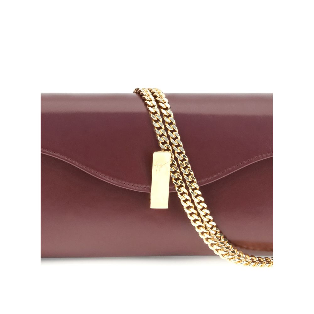 Giuseppe Zanotti Braune Leder-Clutch