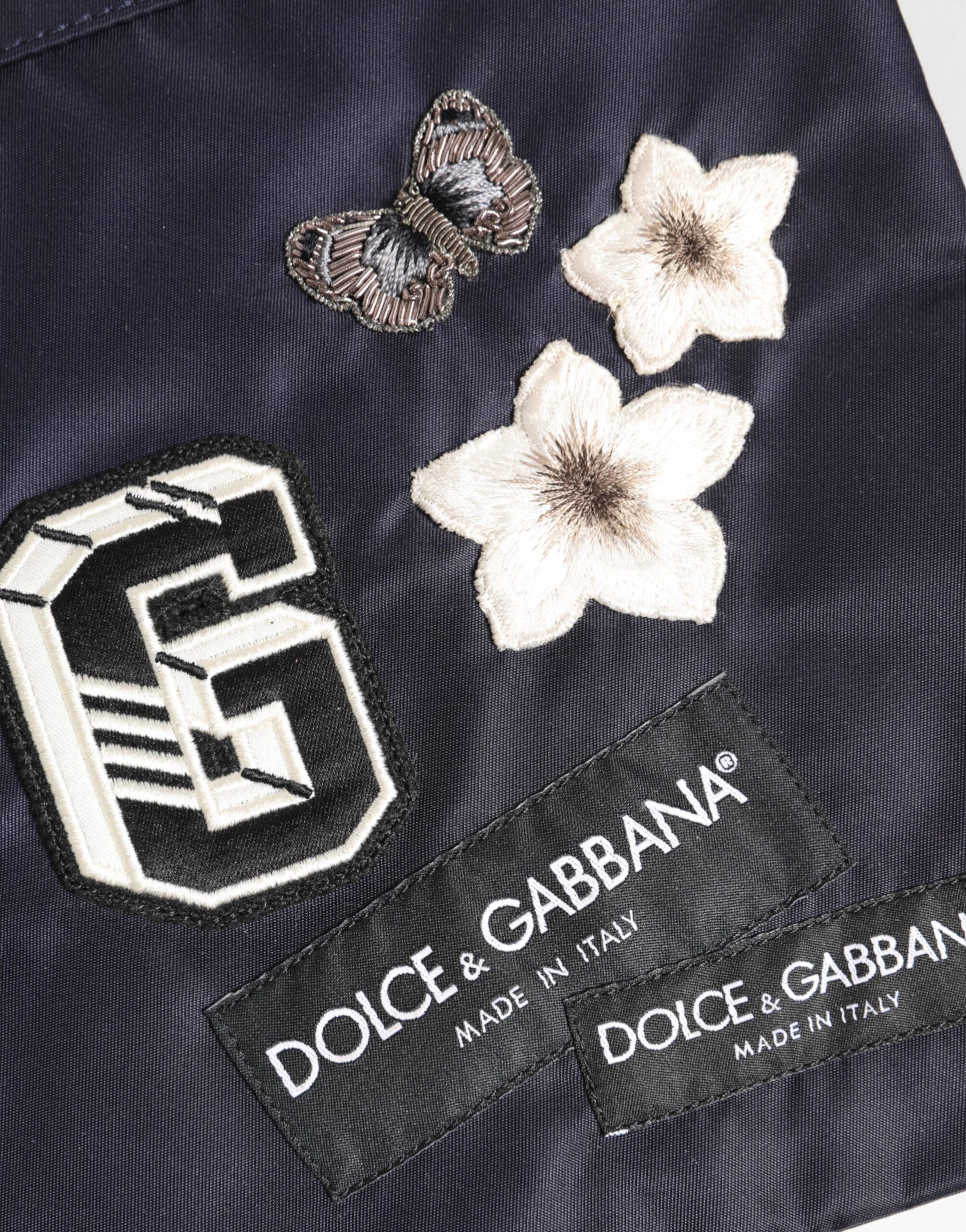 Dolce & Gabbana Blaue DG Logo Patch verschönerte Tasche Clutch Men Borse Tasche