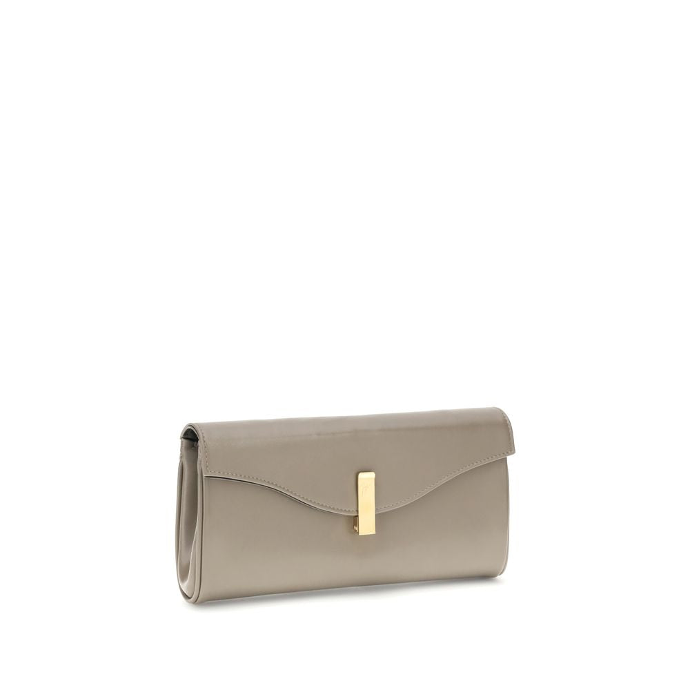 Giuseppe Zanotti Beigefarbene Leder-Clutch