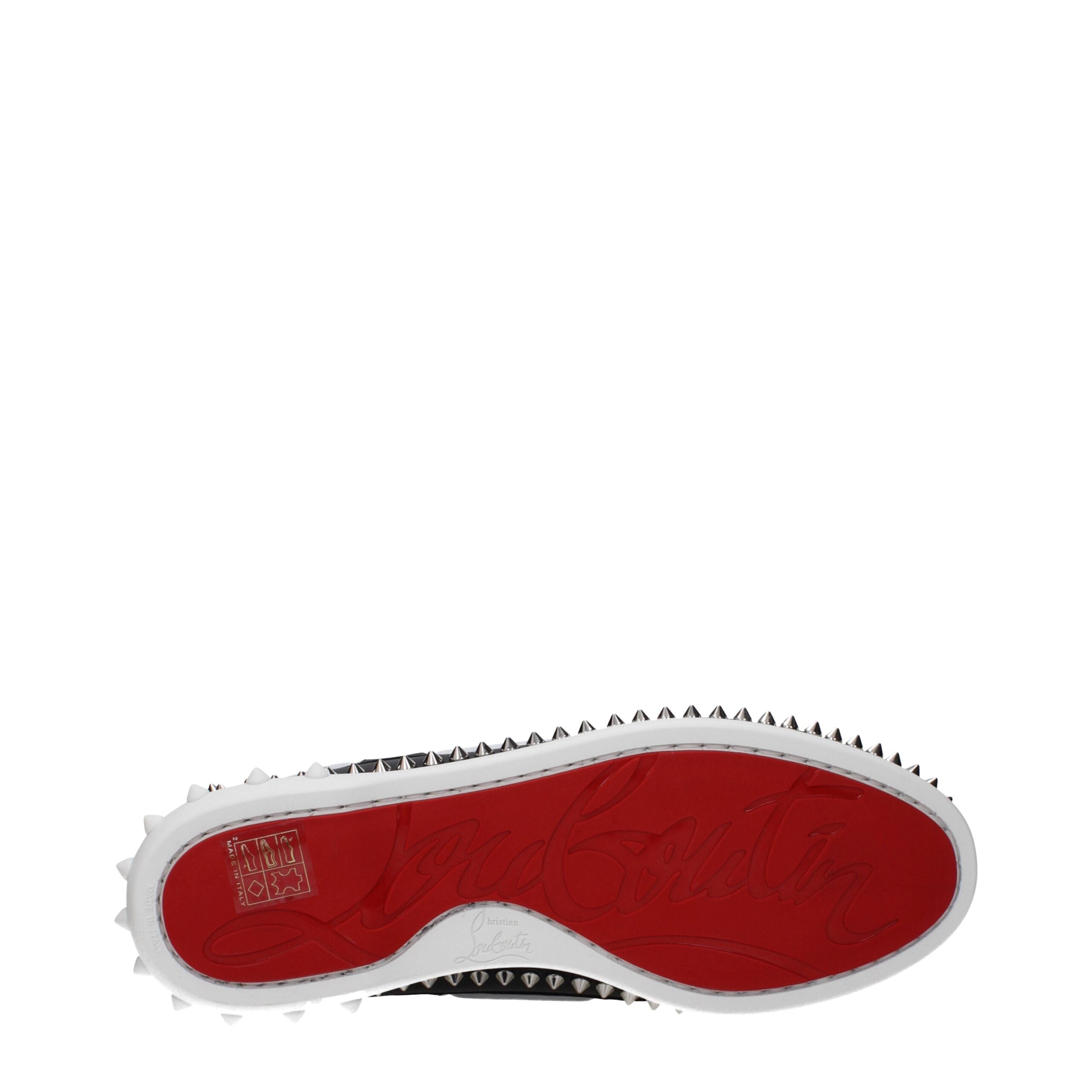 Christian Louboutin Schwarze Leder Slipper