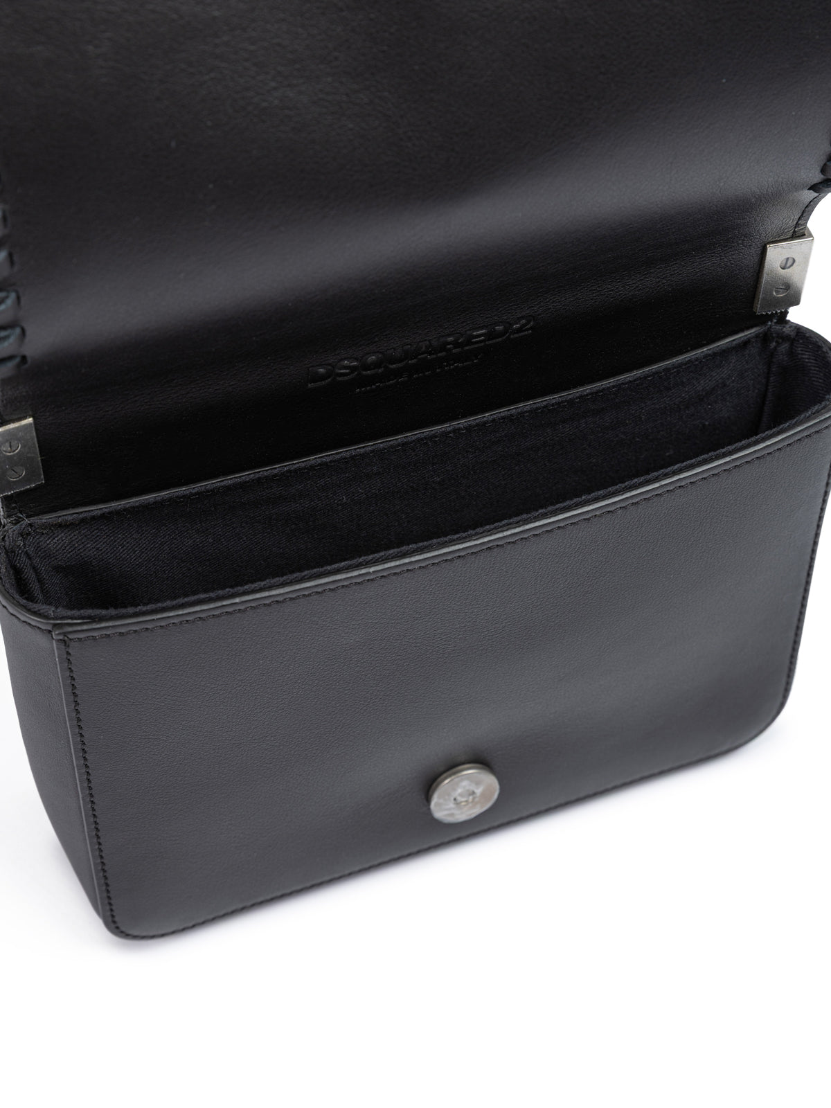 Dsquared² Schwarze Leder Crossbody Tasche