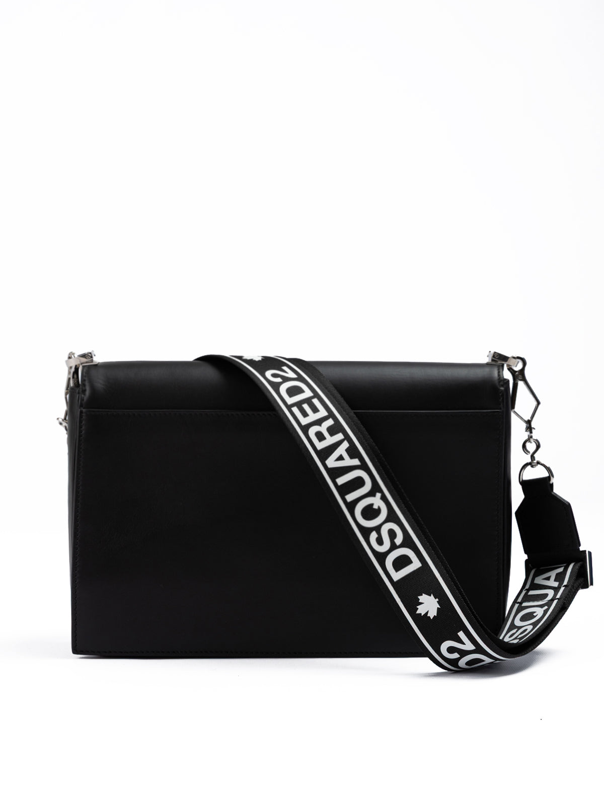 Dsquared² Schwarze Leder-Messenger-Tasche