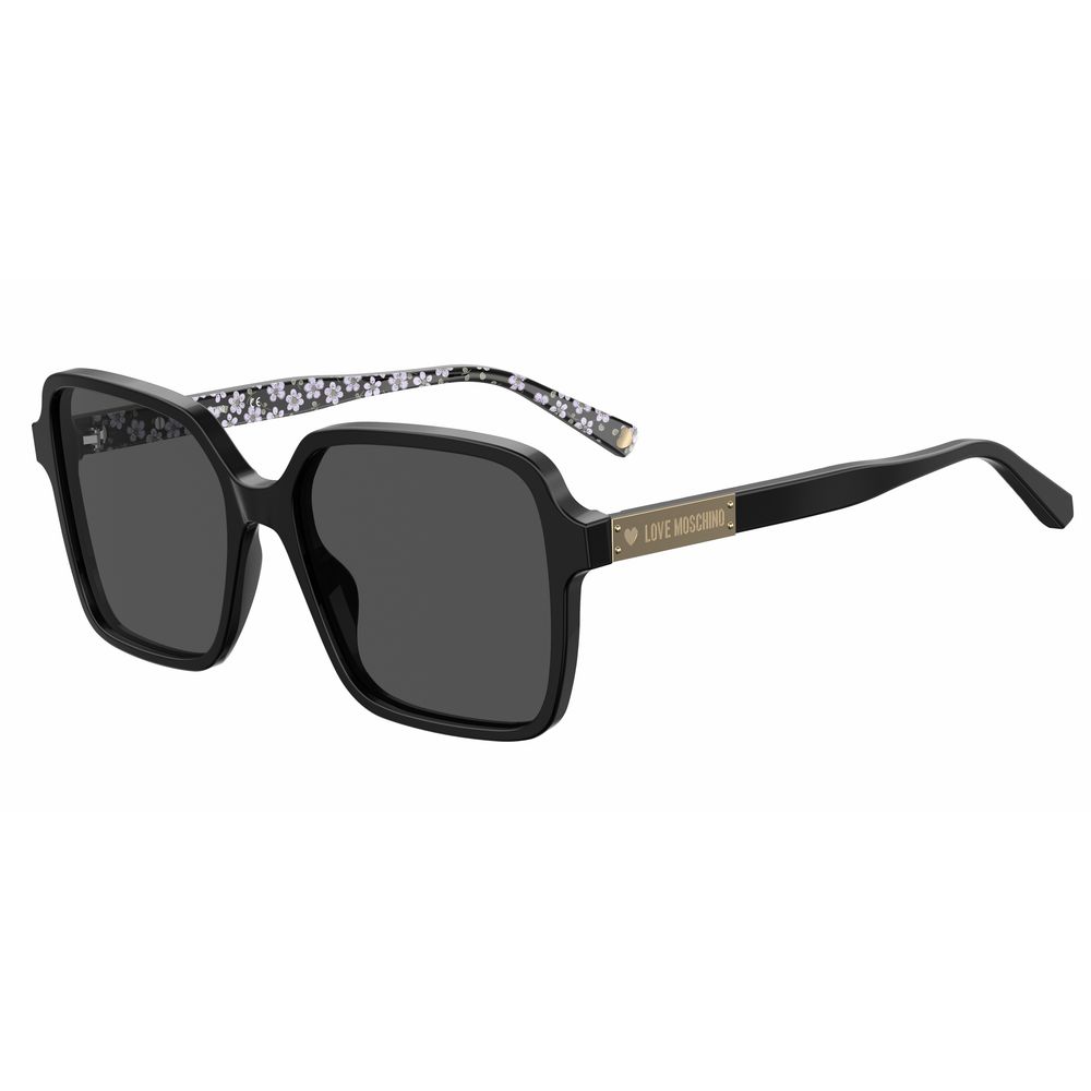 Love Moschino Schwarze Acetat-Sonnenbrille