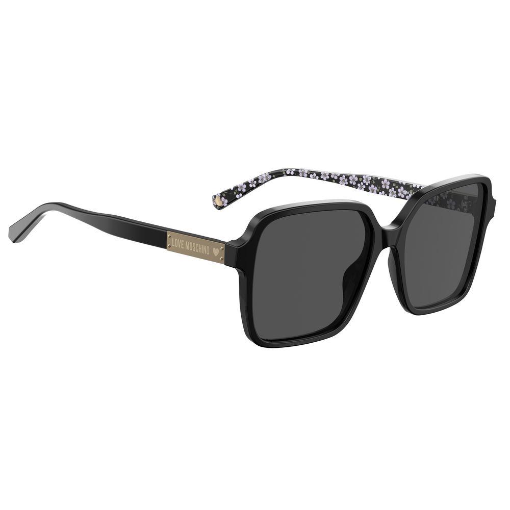 Love Moschino Schwarze Acetat-Sonnenbrille