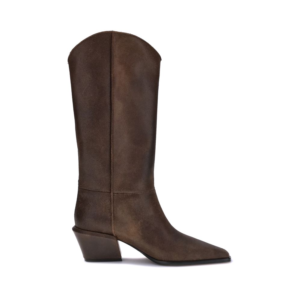 Paris Texas Stiefel aus braunem Leder