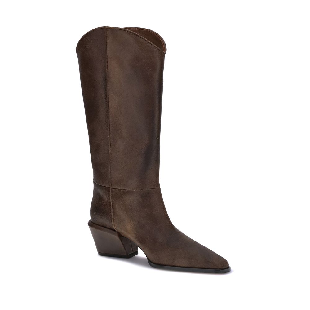 Paris Texas Stiefel aus braunem Leder