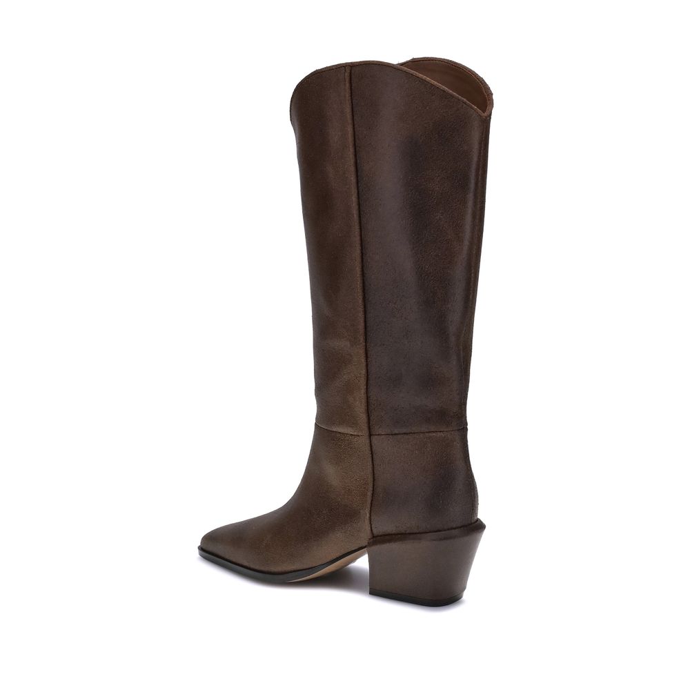 Paris Texas Stiefel aus braunem Leder