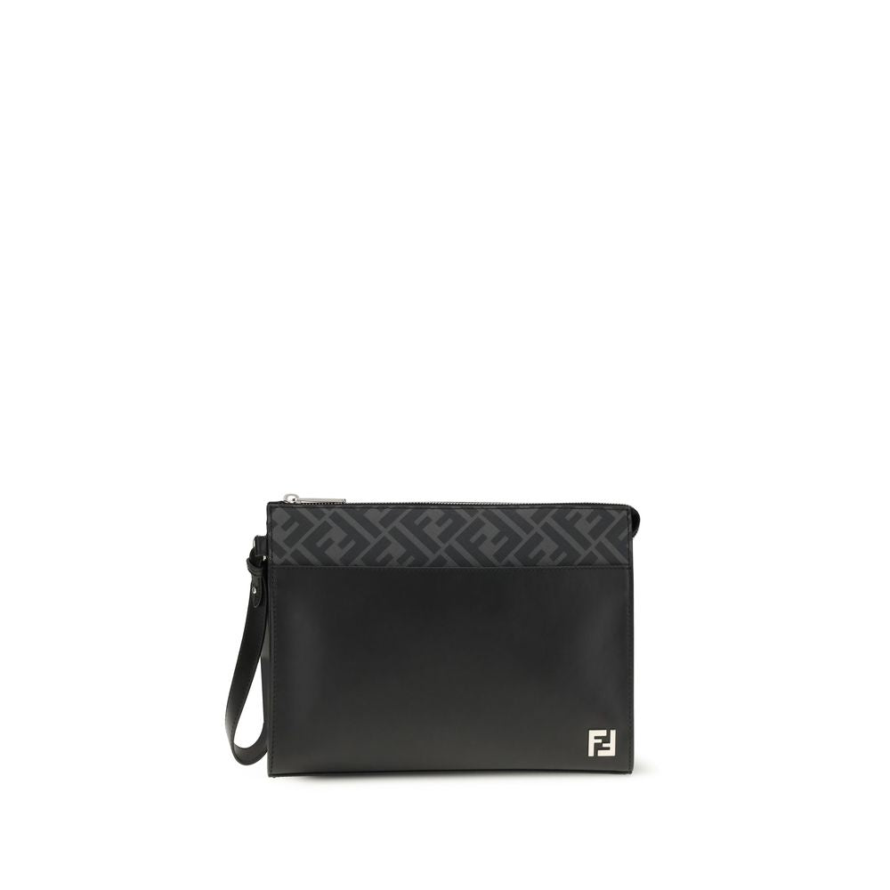 Fendi Leder FF Leinwand Tasche