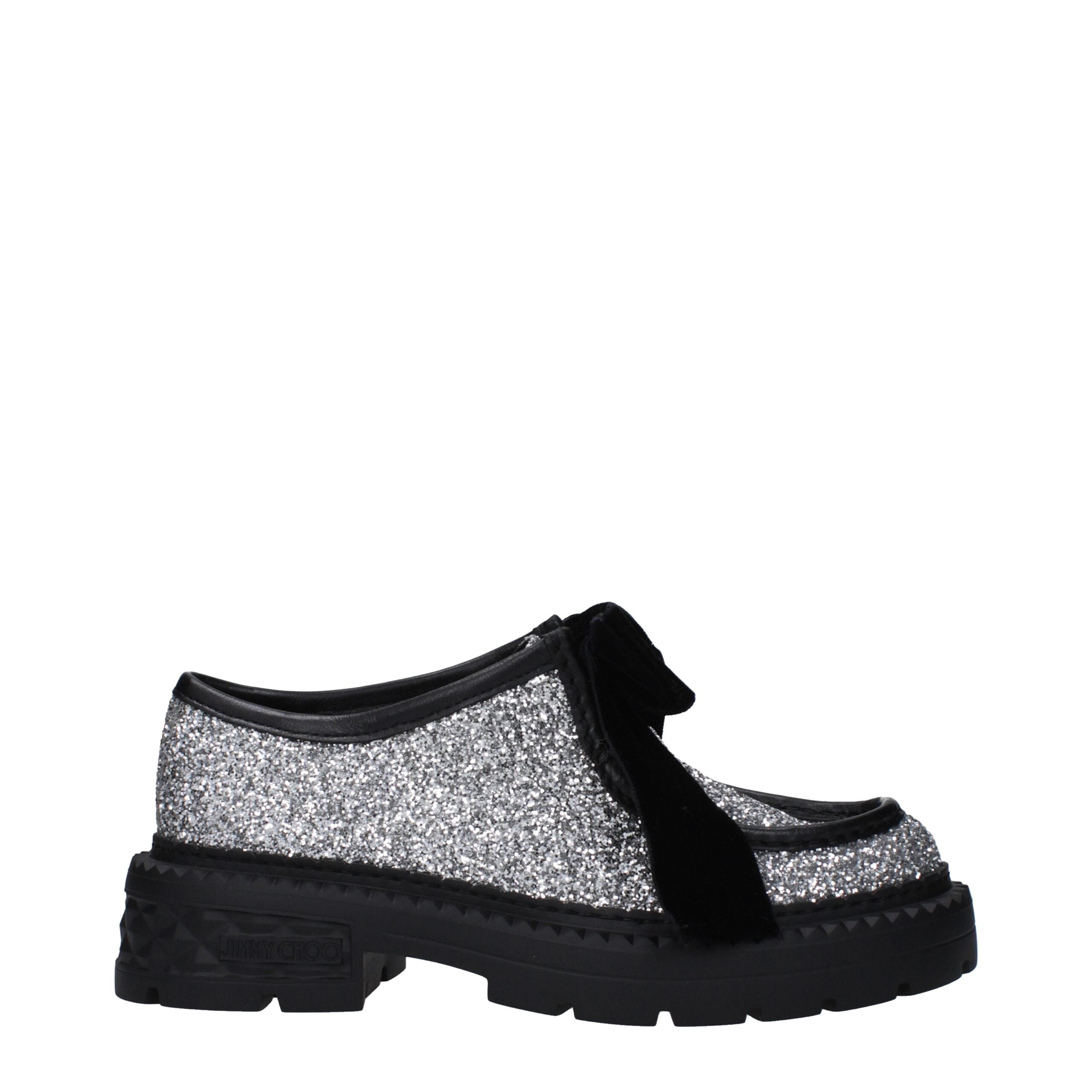Jimmy Choo Graue Kunststoff-Slipper