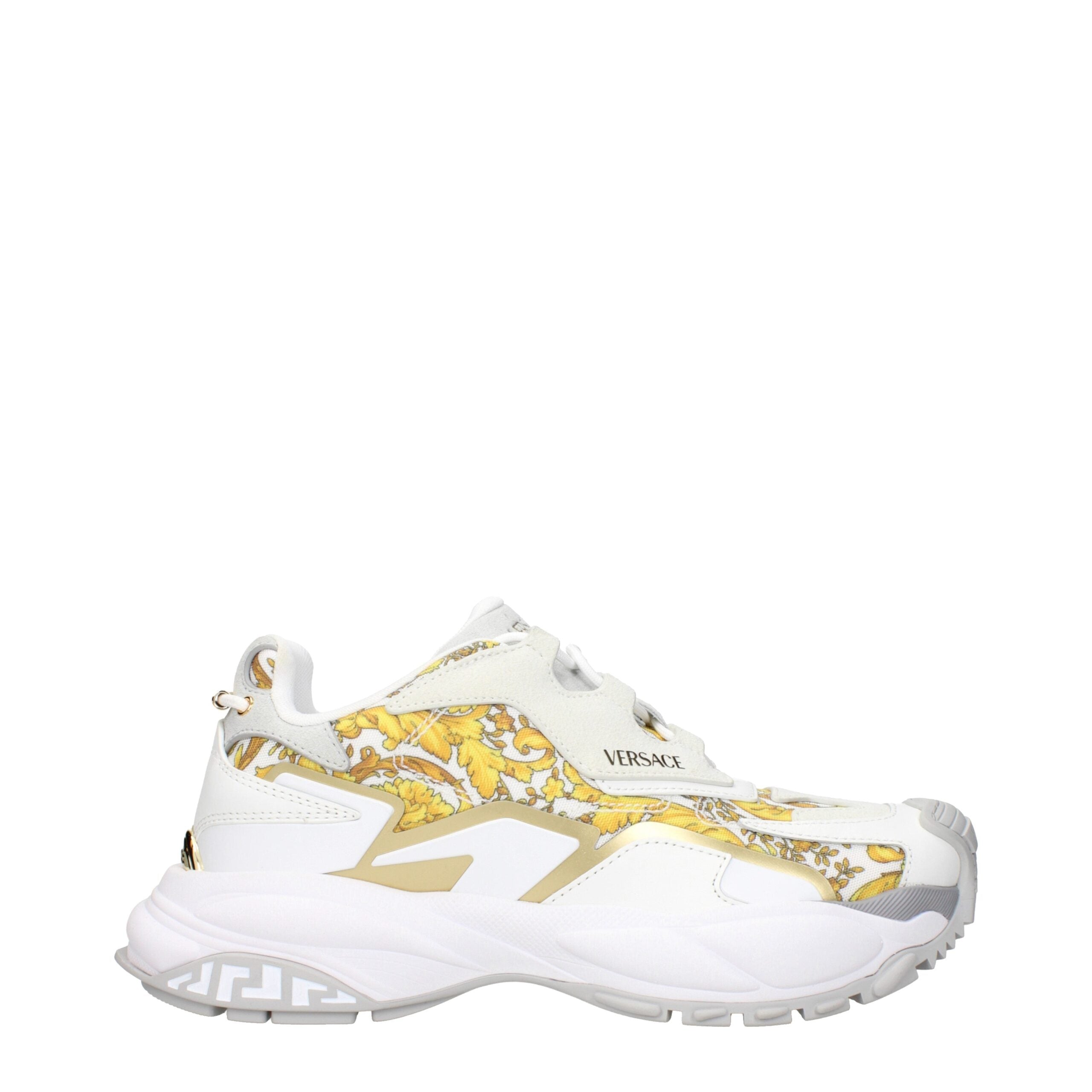 Versace Goldfarbene Stoff-Low Tops