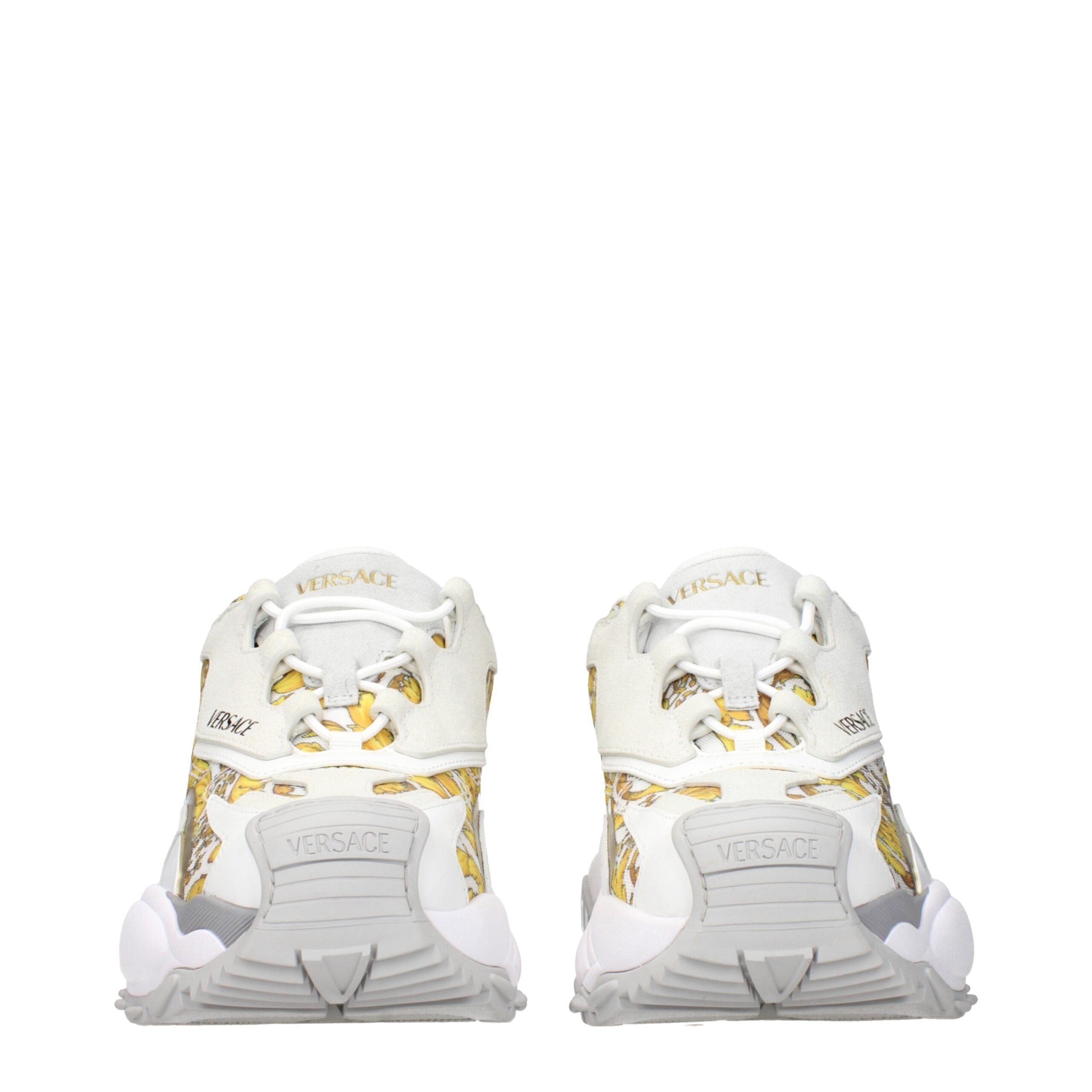 Versace Goldfarbene Stoff-Low Tops