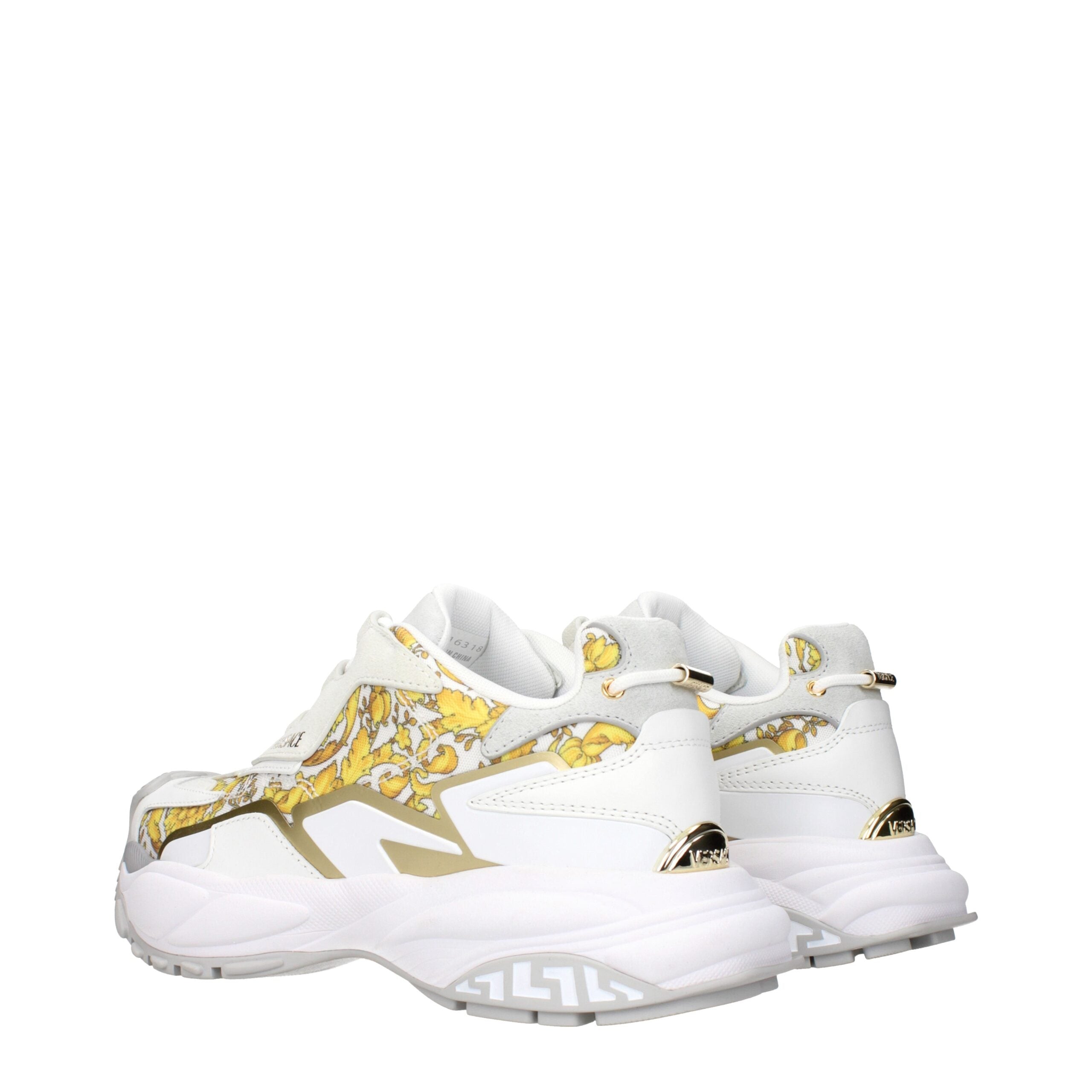 Versace Goldfarbene Stoff-Low Tops