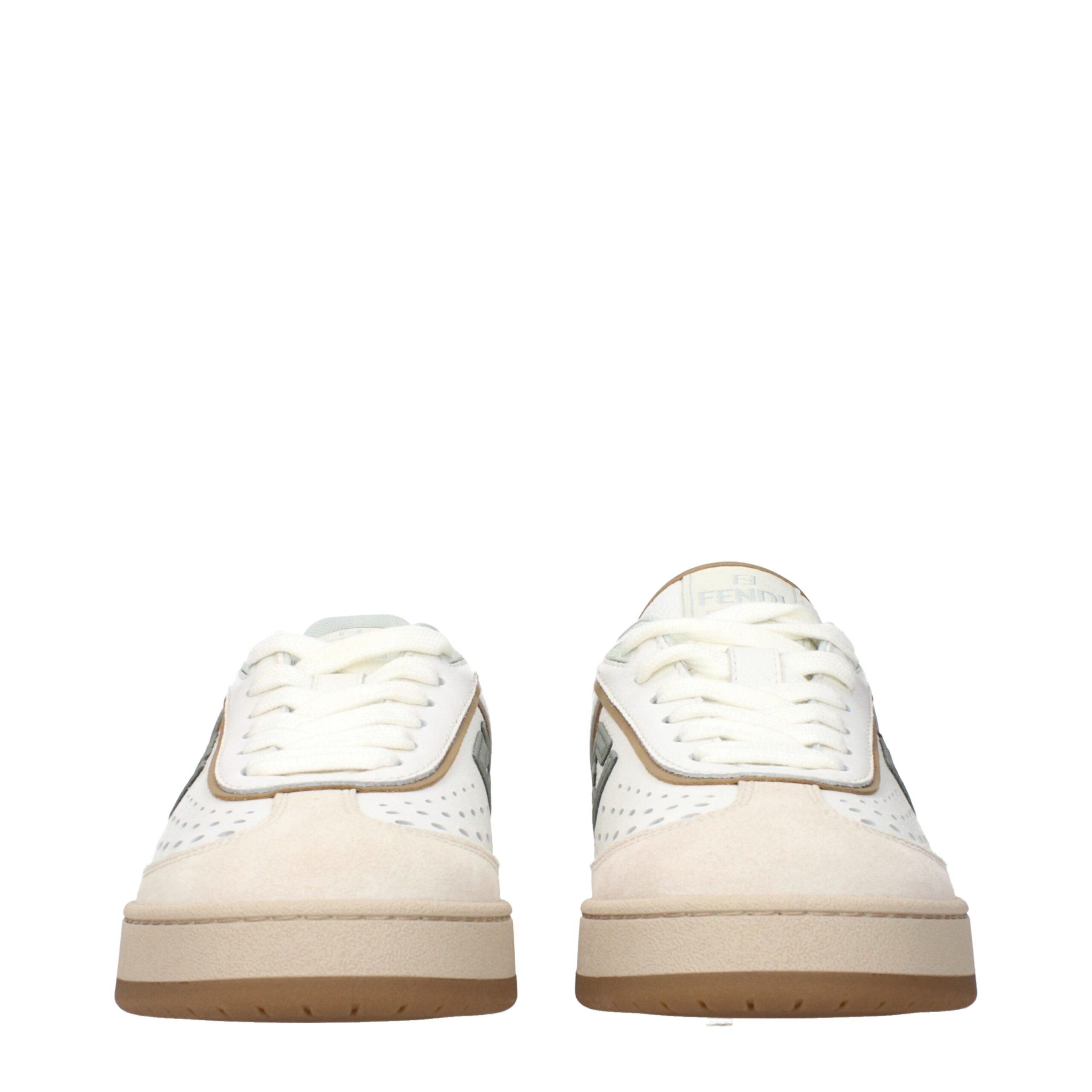 Fendi Weiße Leder-Low Tops