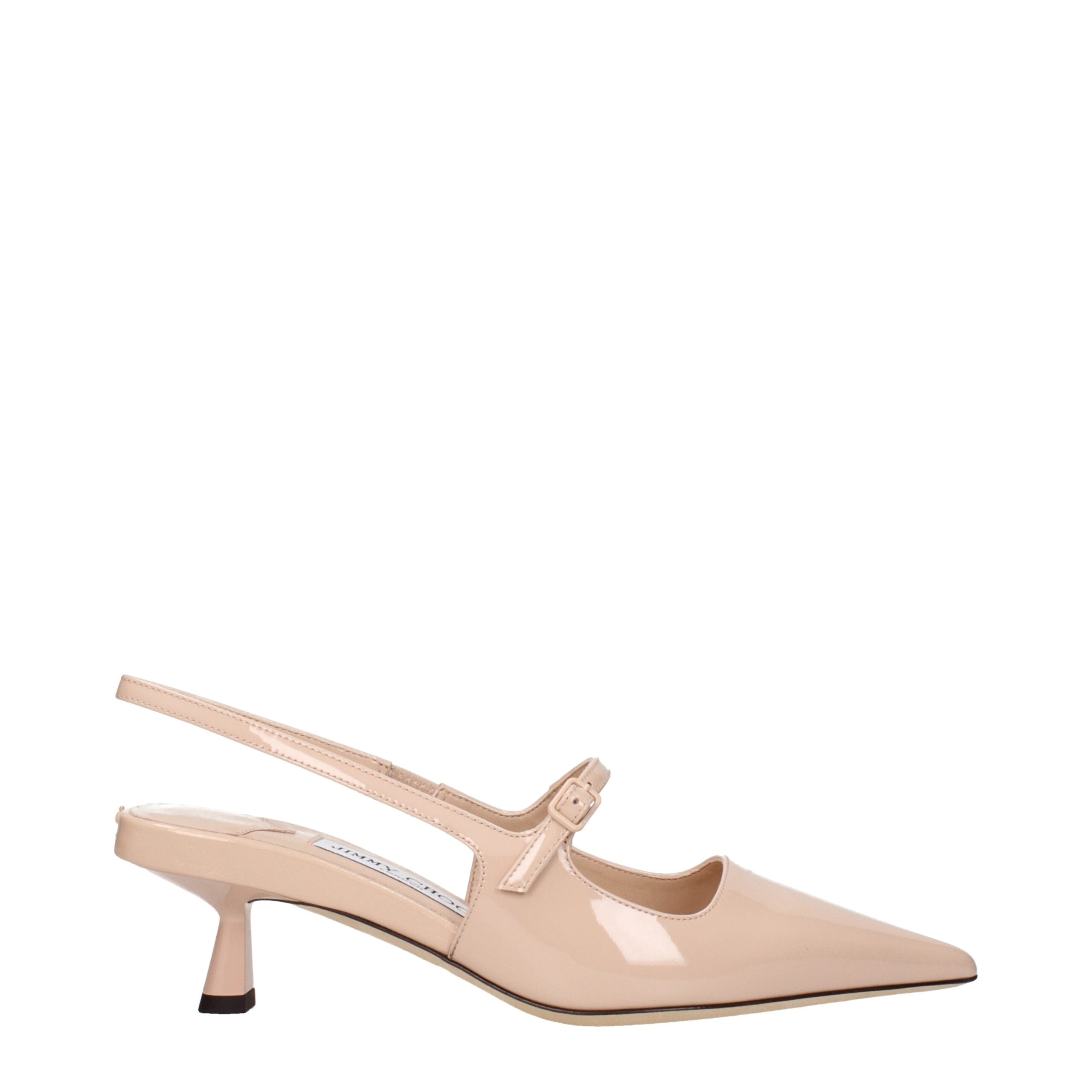Jimmy Choo Rosa Leder Pumps mit mittlerem Absatz