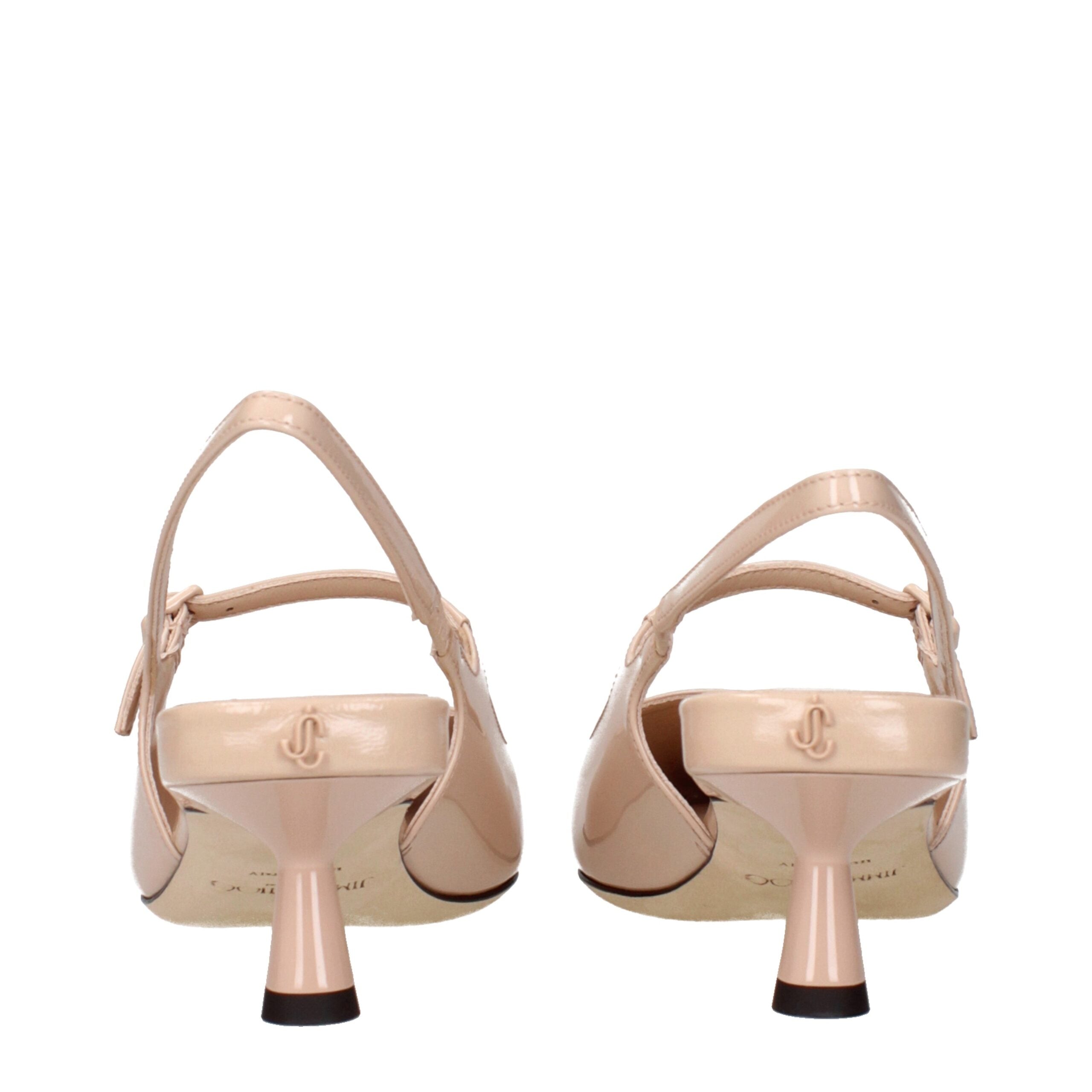 Jimmy Choo Rosa Leder Pumps mit mittlerem Absatz