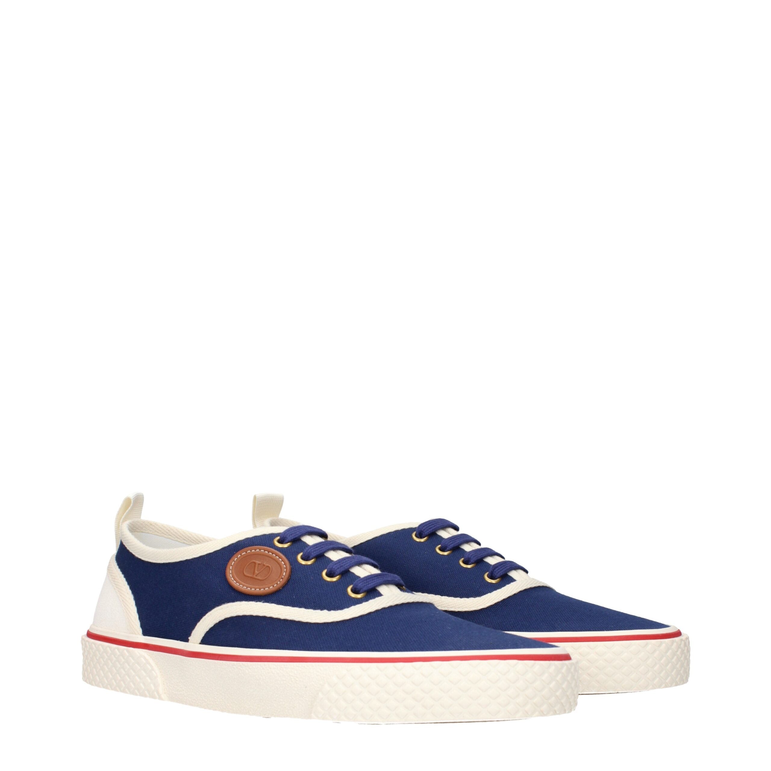 Valentino Garavani Blaue Stoff Low Tops