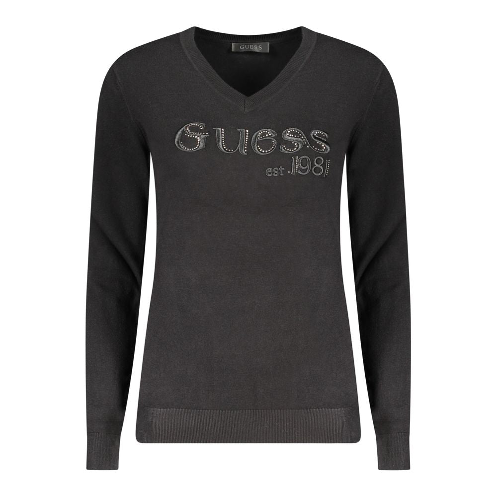 Guess Jeans Schwarzer Viskose Pullover für Frauen