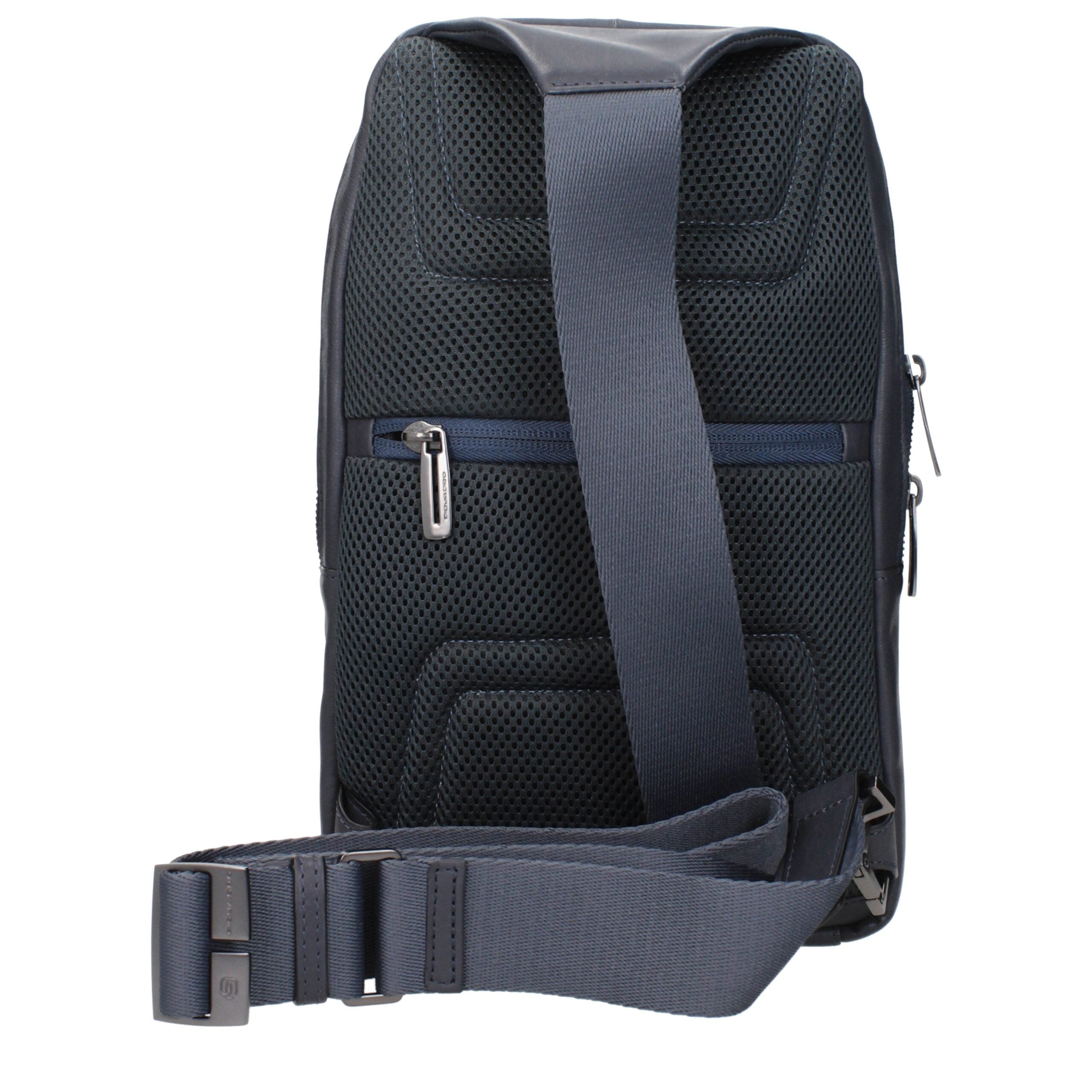 Piquadro Elegante Umhängetasche aus Blauem Leder