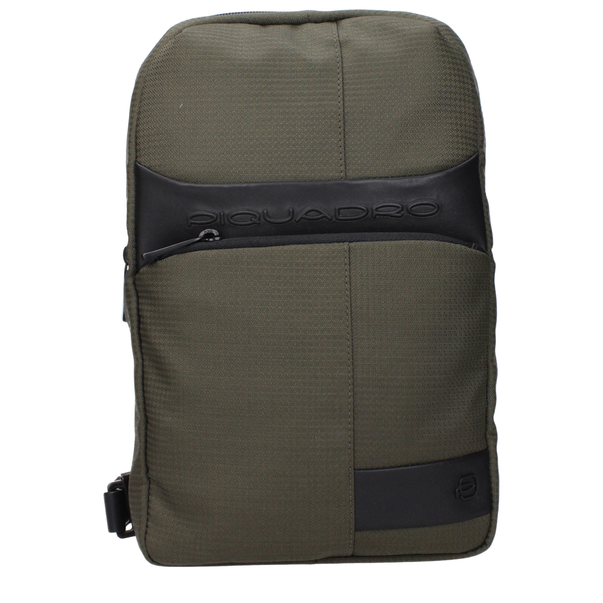 Piquadro Grüne Stoff-Crossbody-Tasche