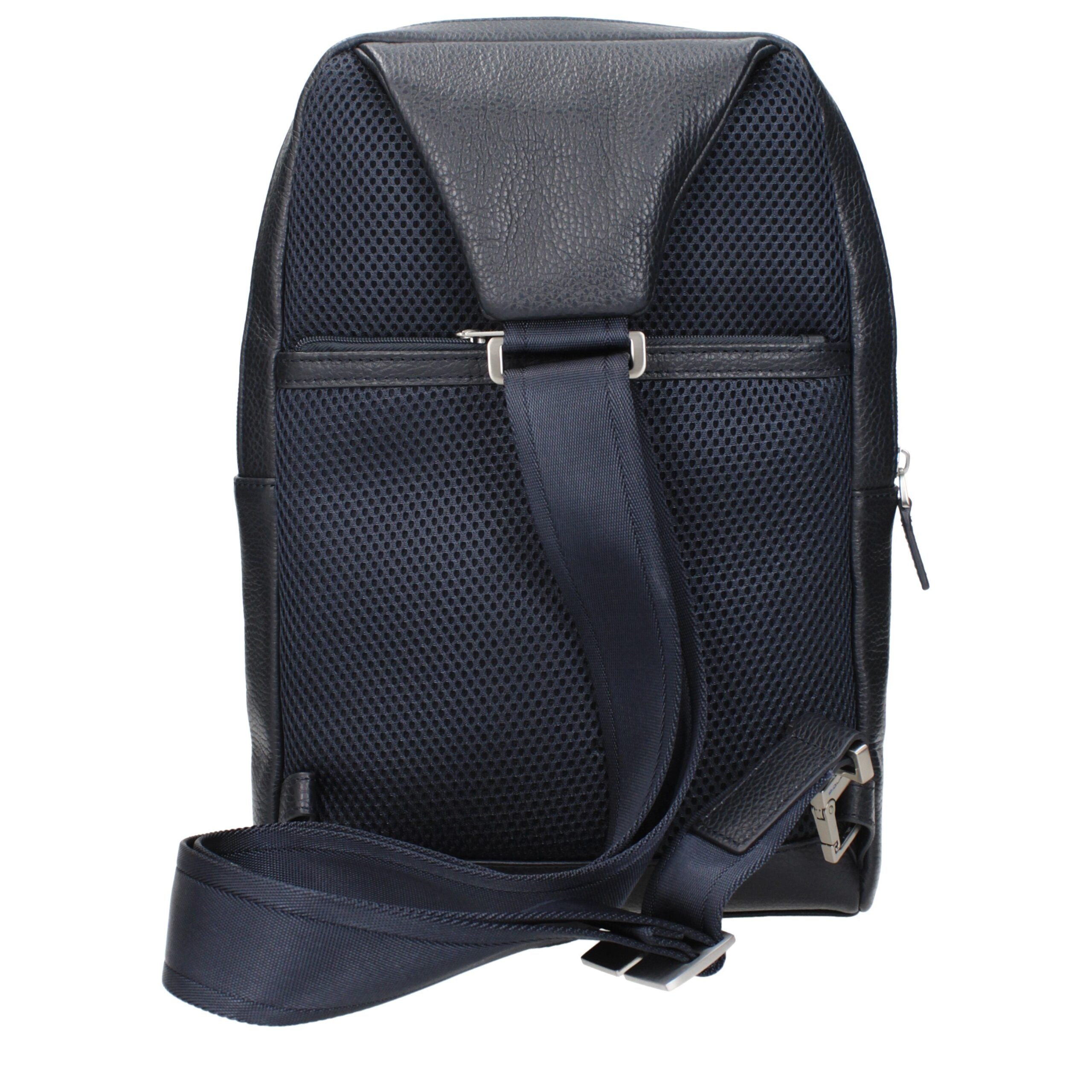 Piquadro Elegante Umhängetasche aus Blauem Leder