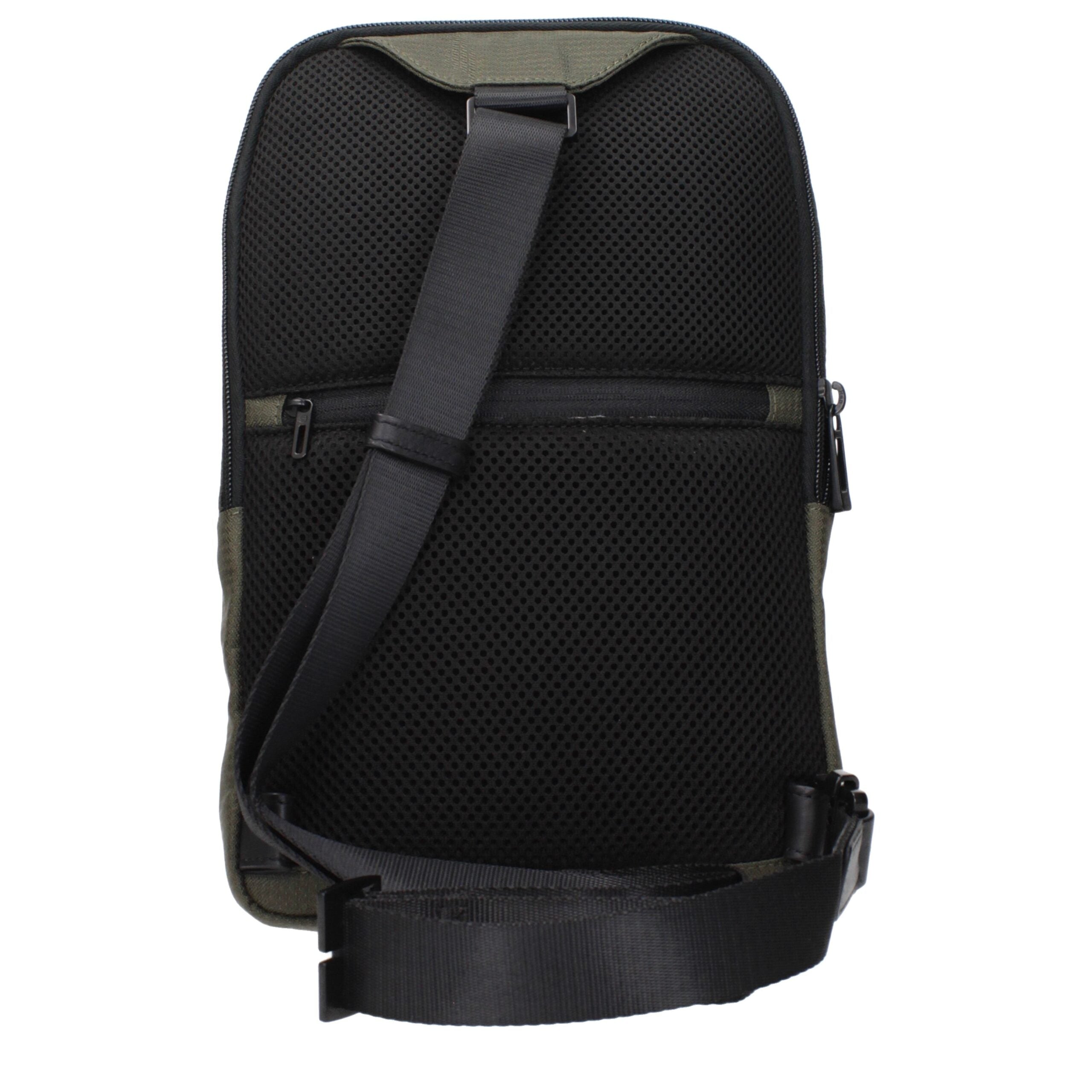 Piquadro Grüne Stoff-Crossbody-Tasche