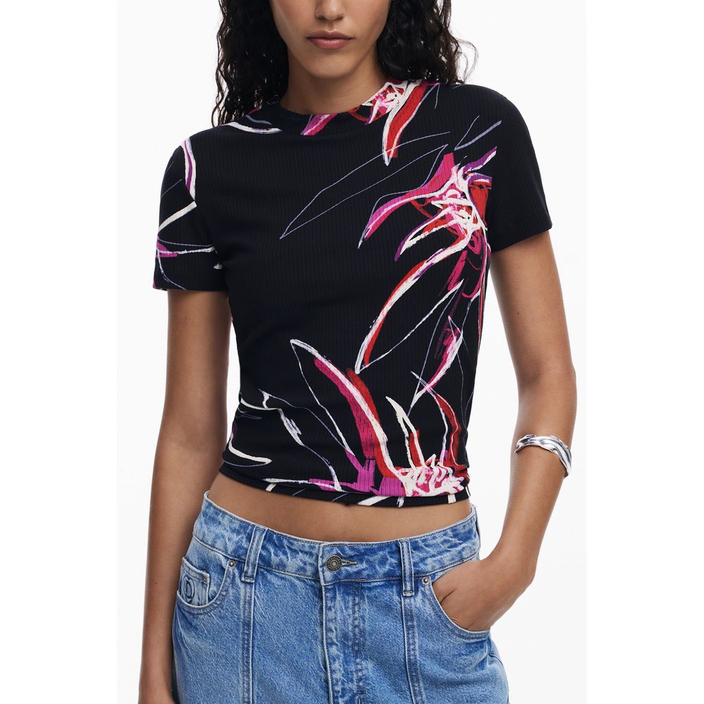 Desigual Schwarz Elastan Tops &amp