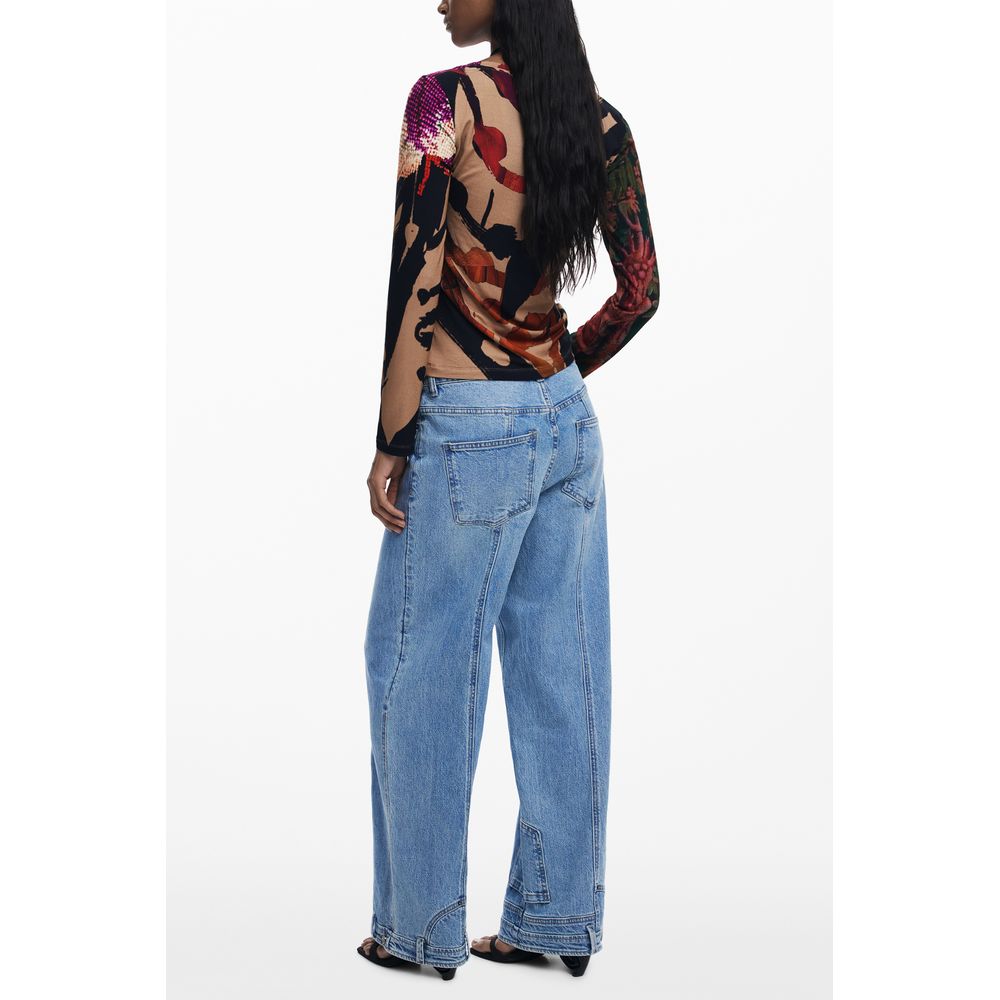 Desigual Braunes Elastan Oberteile &amp