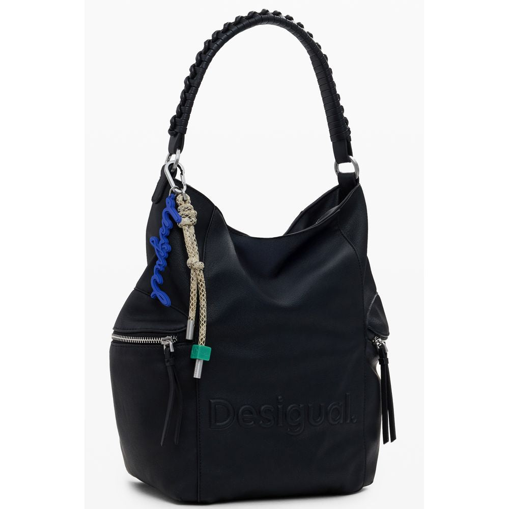 Desigual Schwarzer Polyethylen-Rucksack für Frauen
