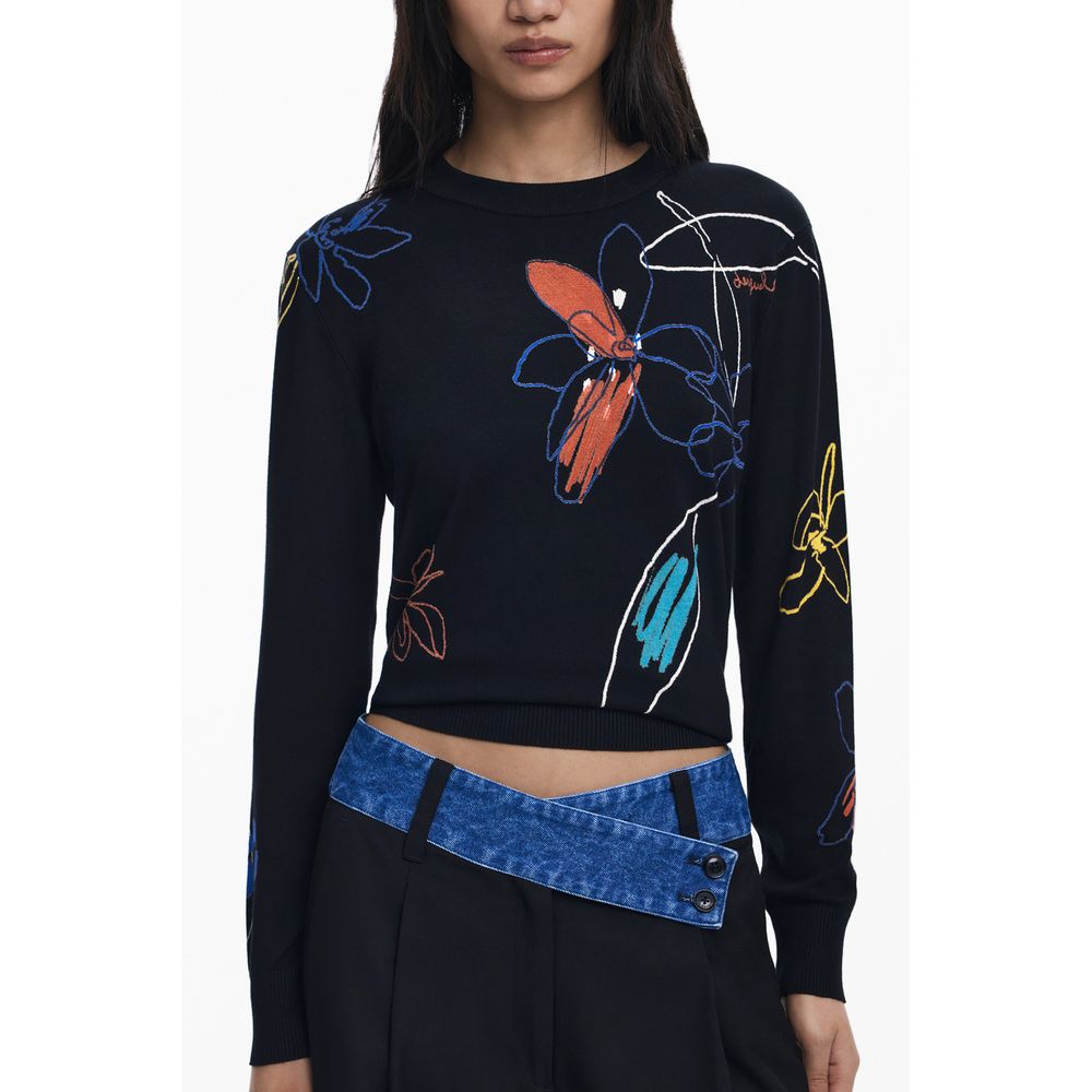 Desigual Schwarzer Viskose-Pullover