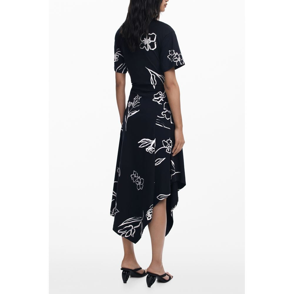 Desigual Schwarzes Baumwollkleid