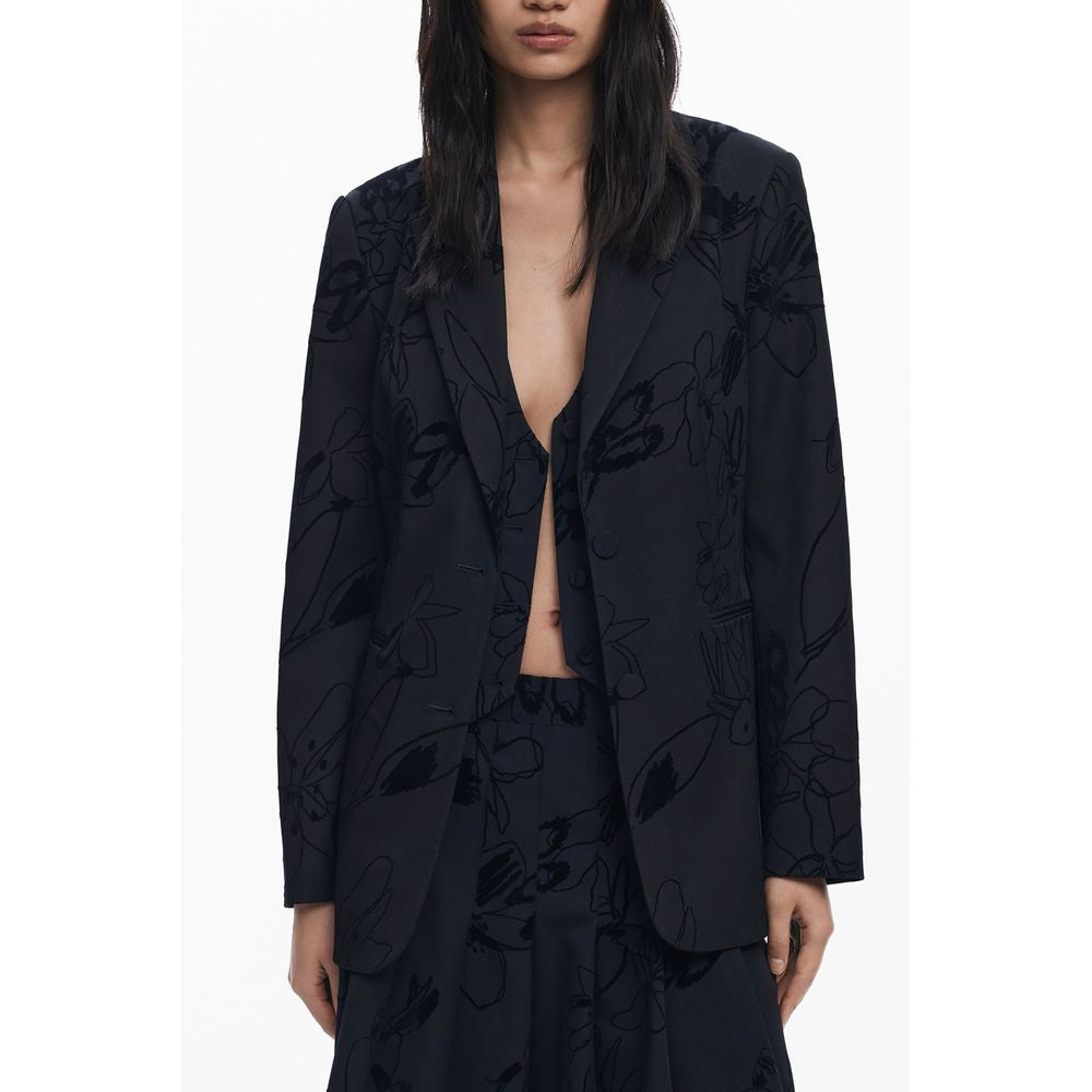 Desigual Schwarze Polyesterjacken &amp