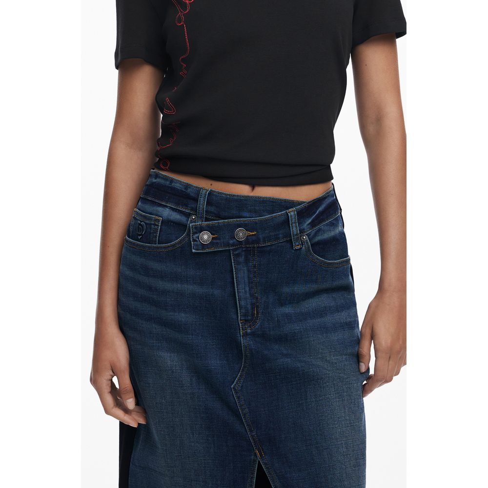 Desigual Blauer Baumwollrock