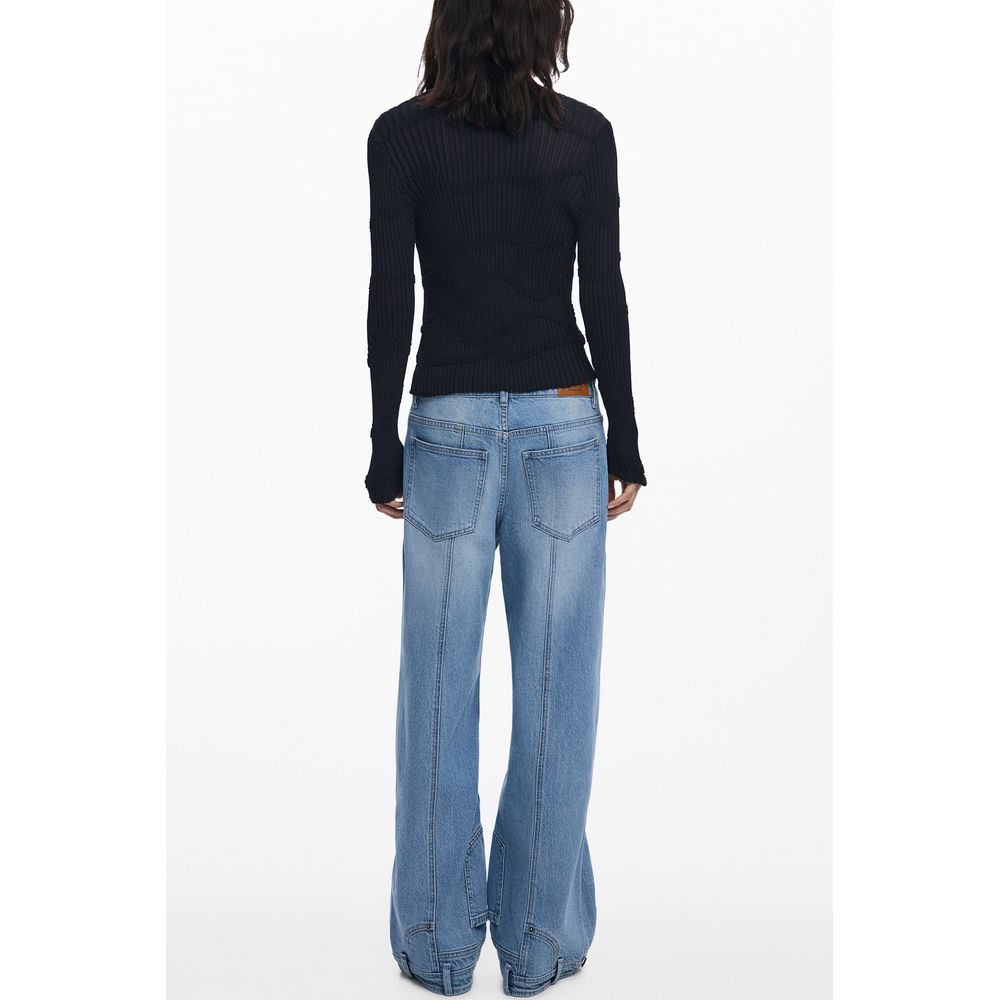 Desigual Schwarzer Viskose-Pullover