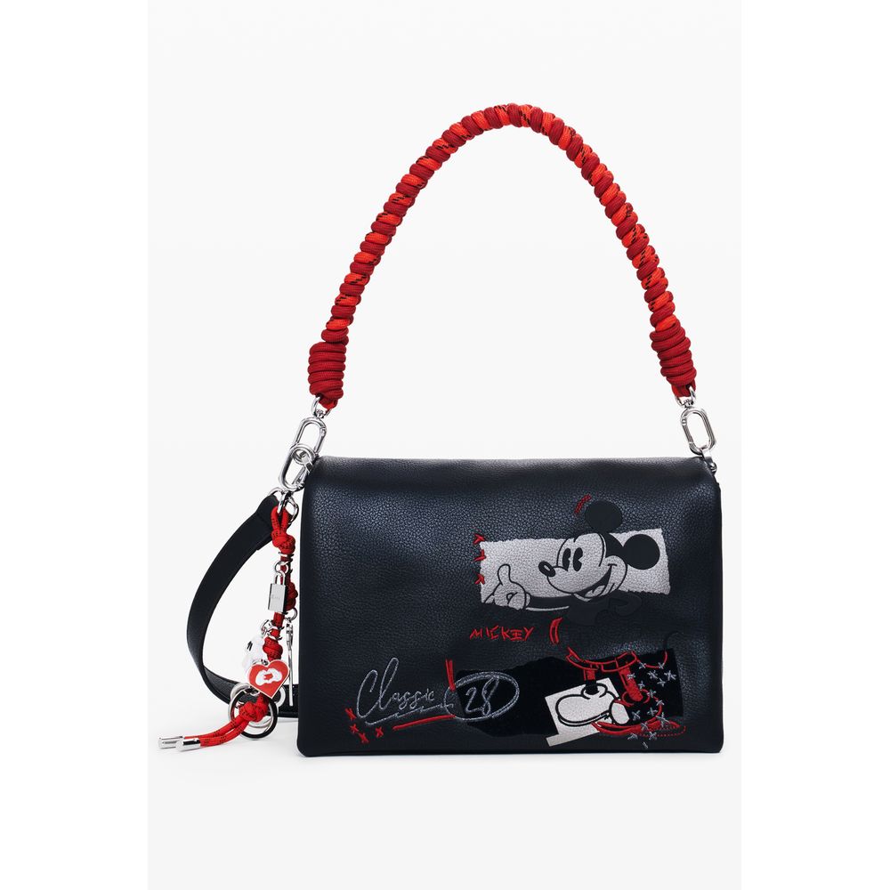 Desigual Schwarze Polyethylen-Handtasche