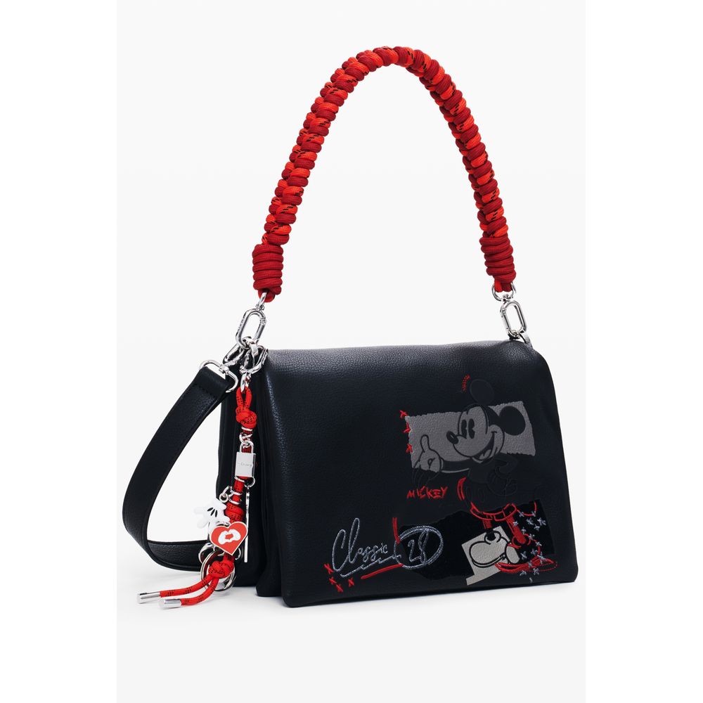 Desigual Schwarze Polyethylen-Handtasche