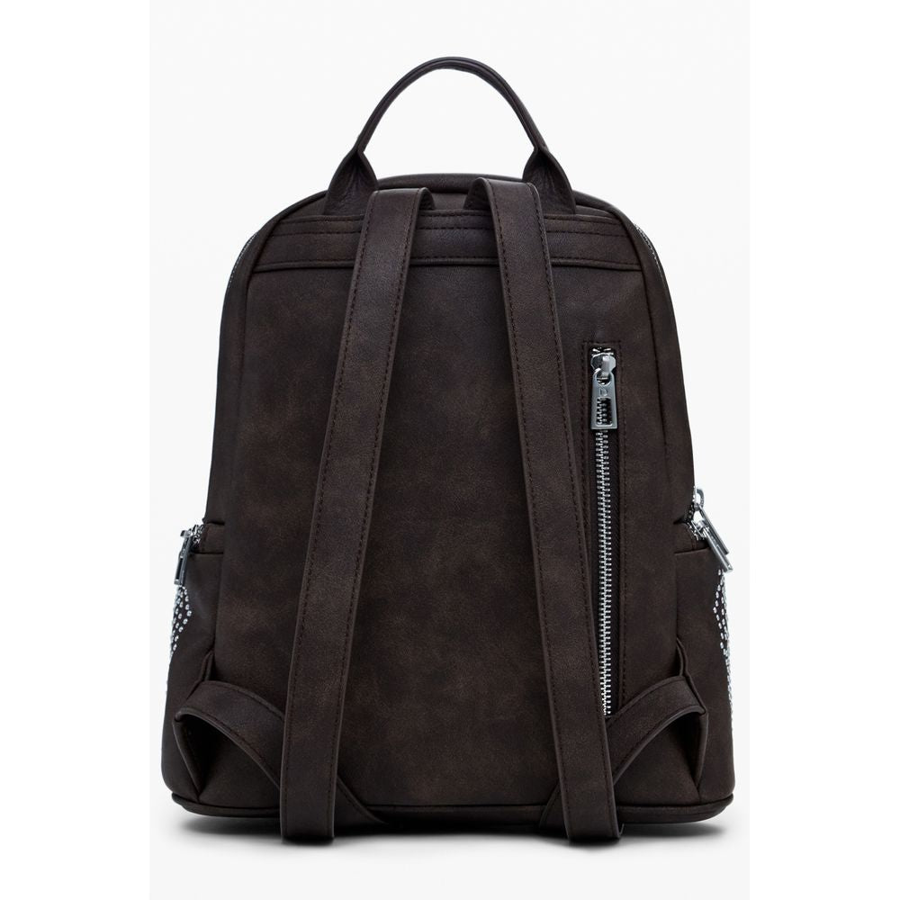 Desigual Brauner Polyethylen-Rucksack