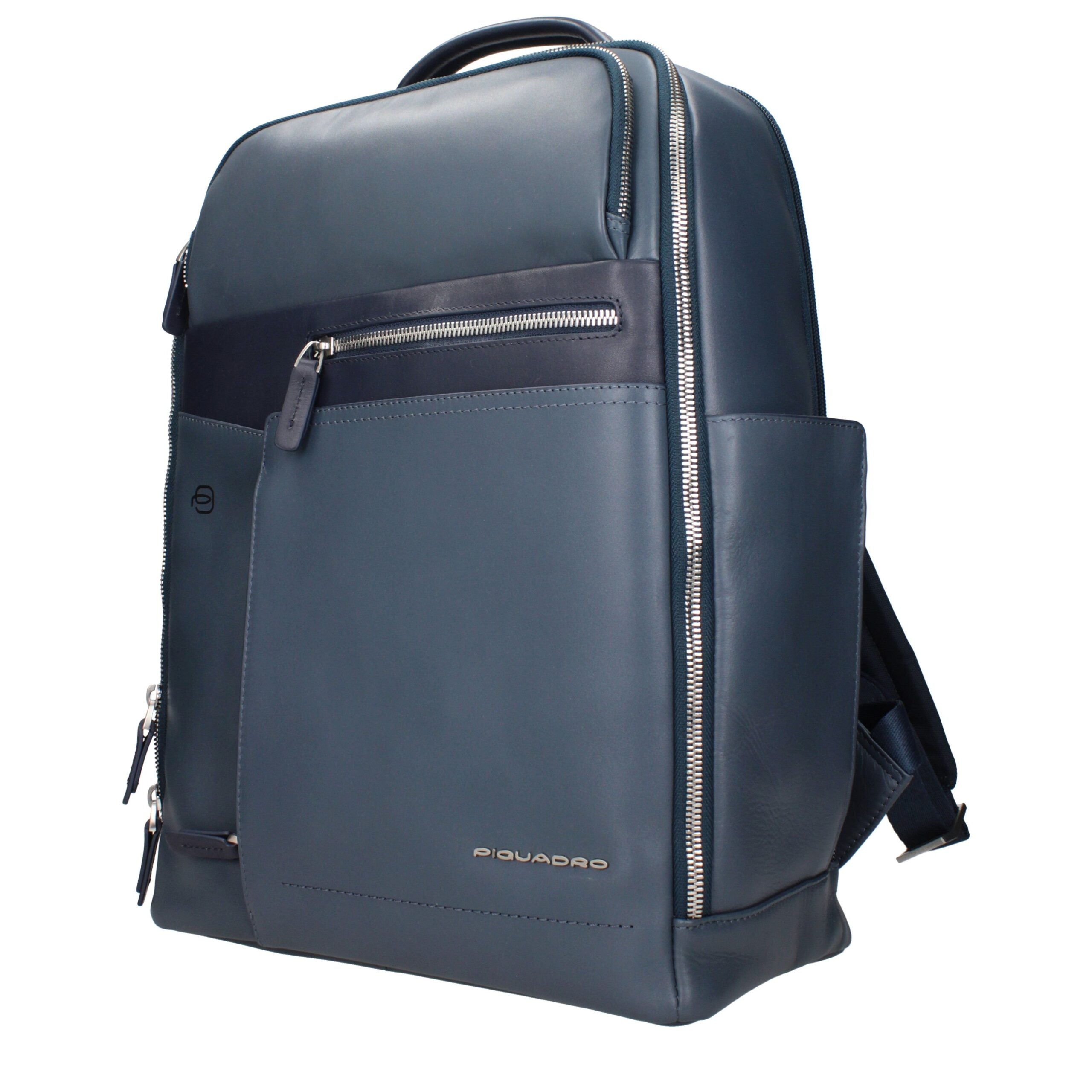 Piquadro Blauer Lederrucksack