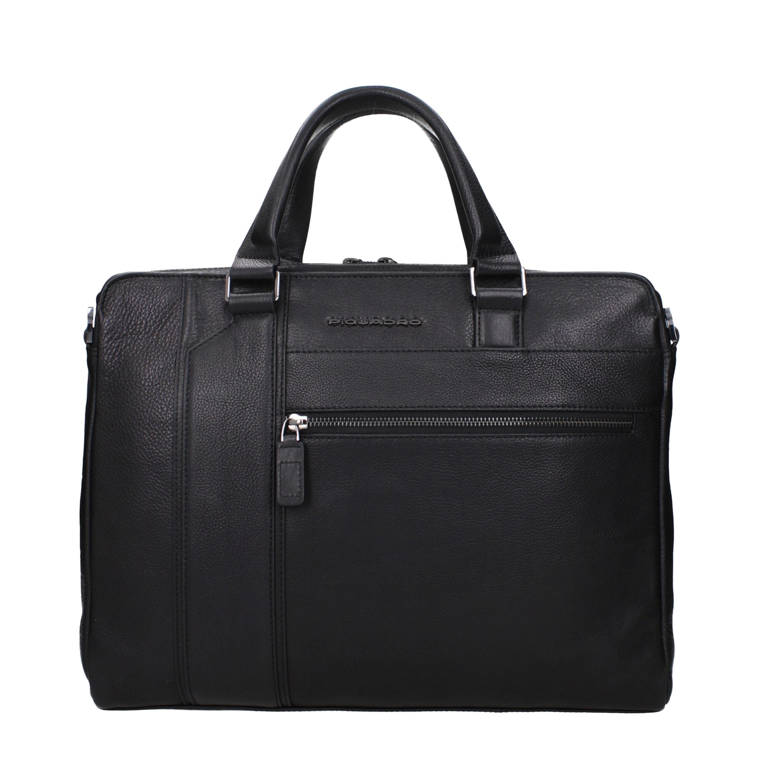 Piquadro Schwarze Ledertasche für Business und Laptop