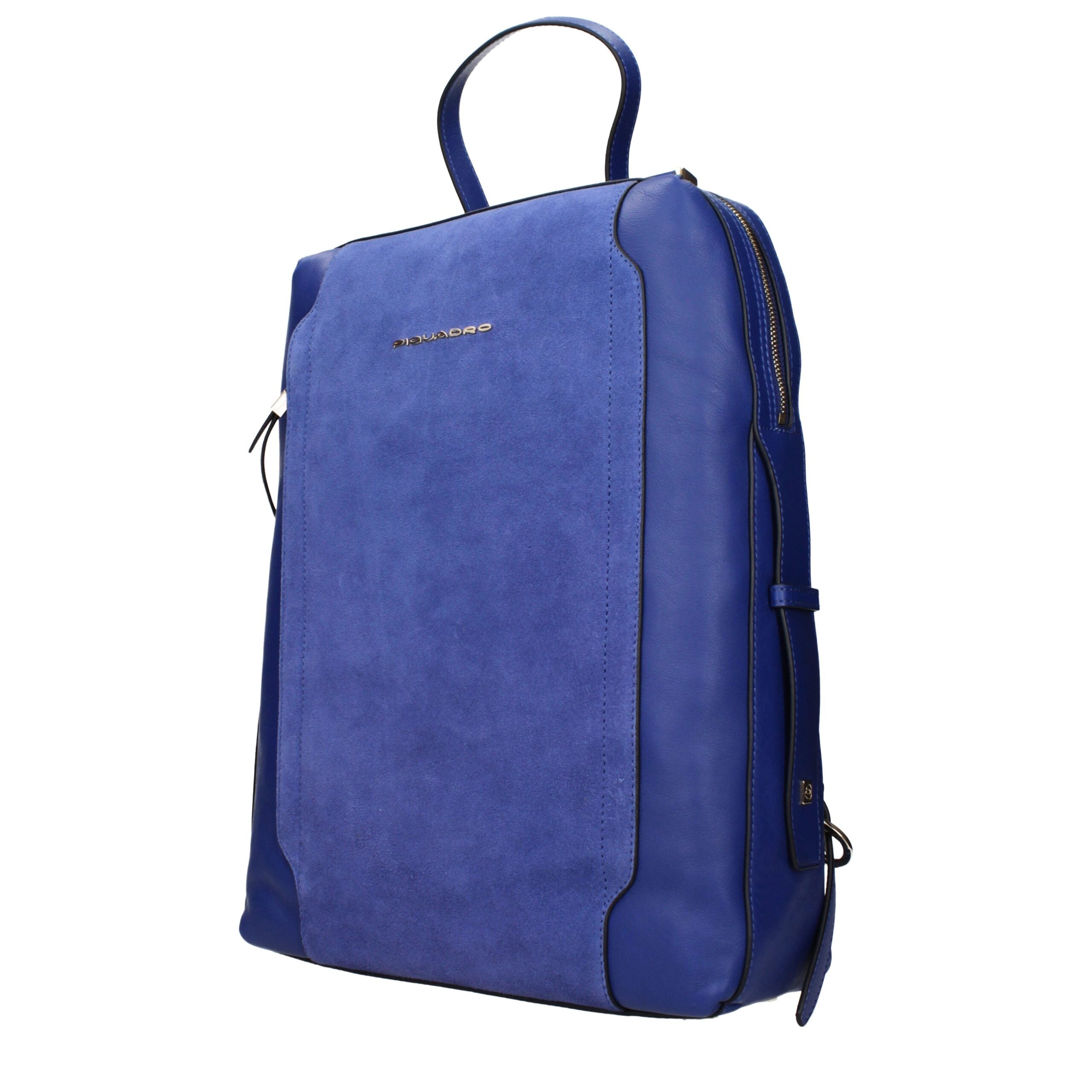 Piquadro Blauer Lederrucksack