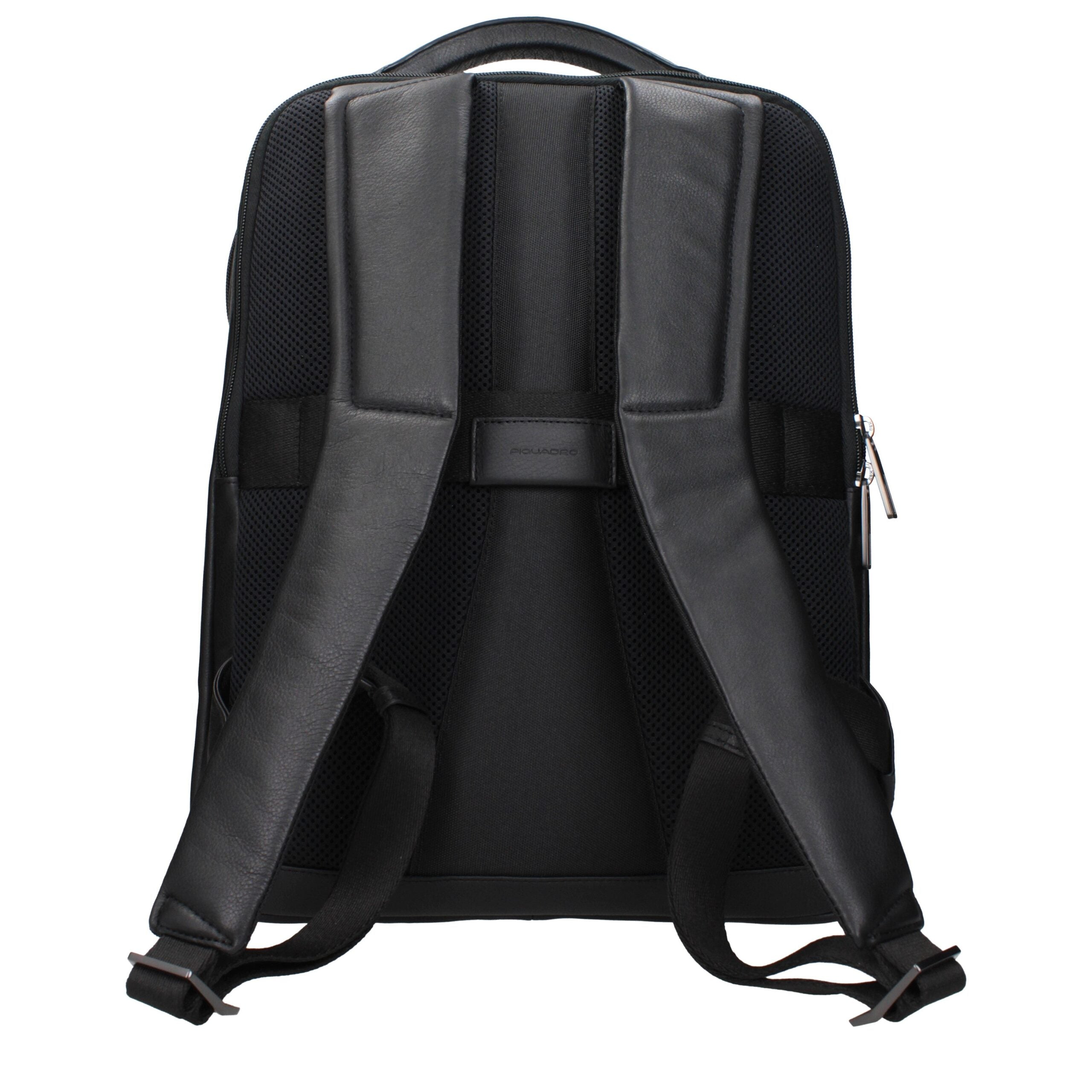 Piquadro Schwarzer Lederrucksack