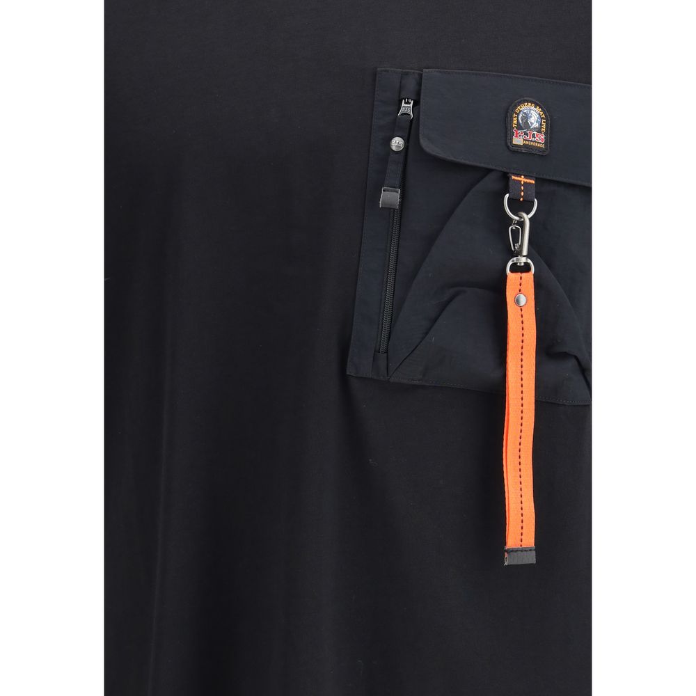 Parajumpers Schwarzes Baumwoll-T-Shirt